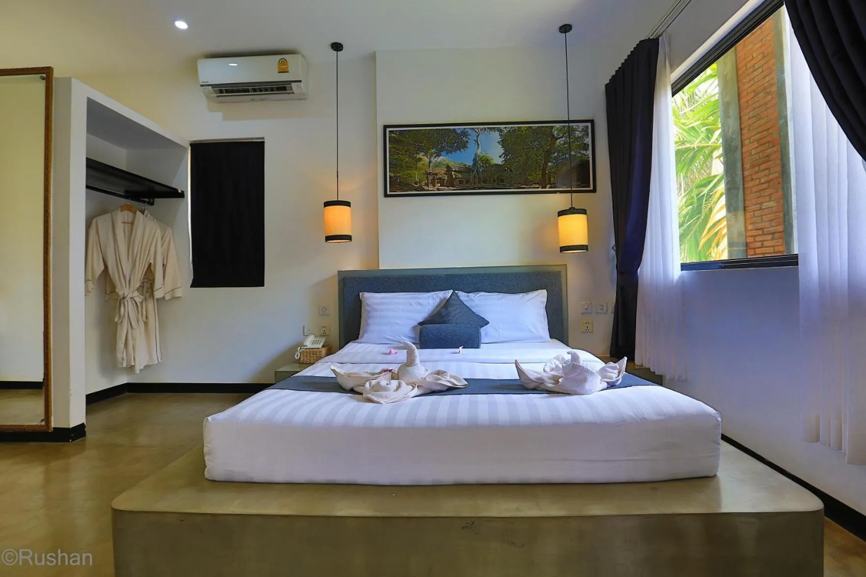 Bed in Apsara Greenland Boutique Villa & Resort