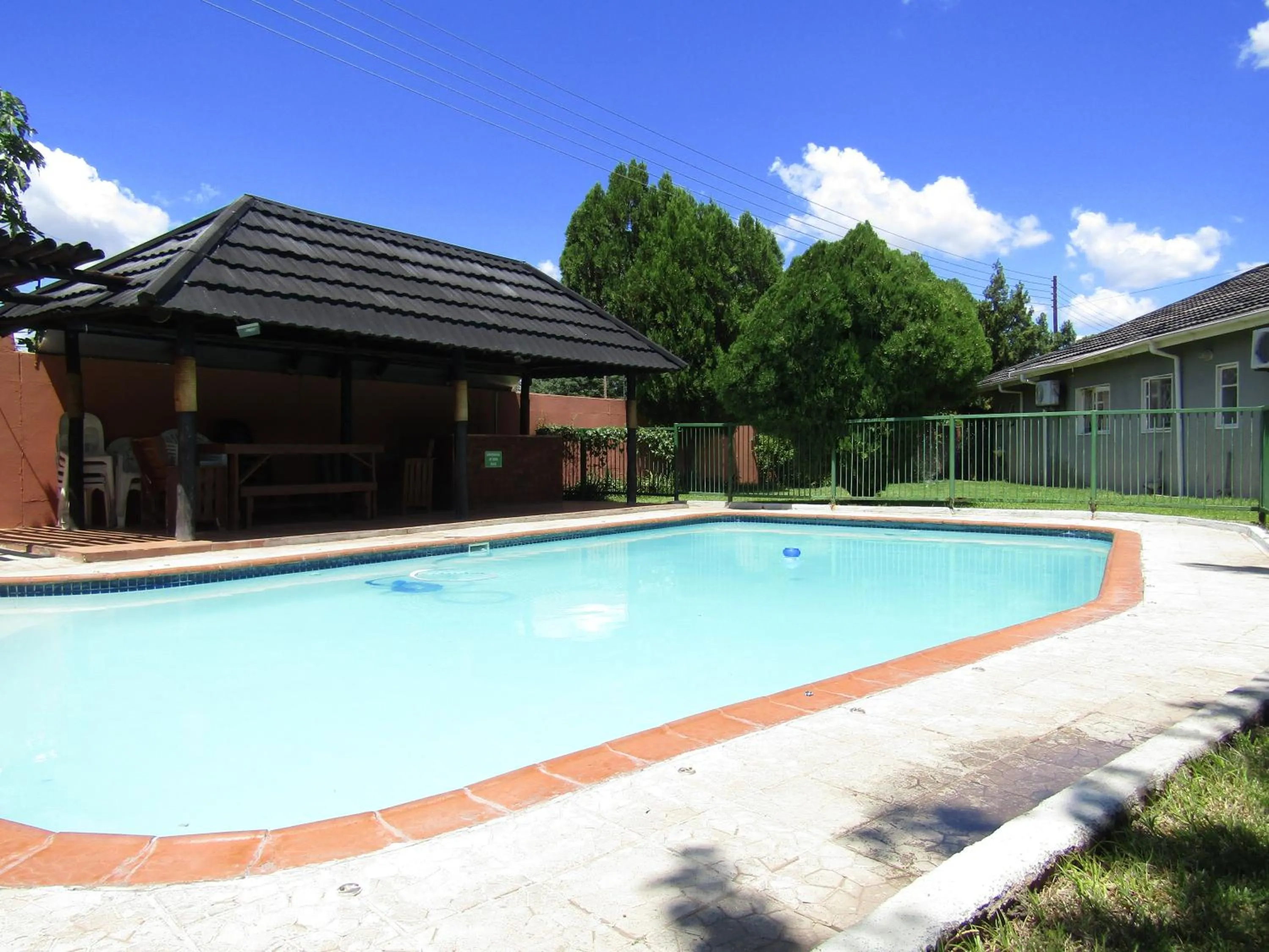 Pool view in Haithoms Guesthouse
