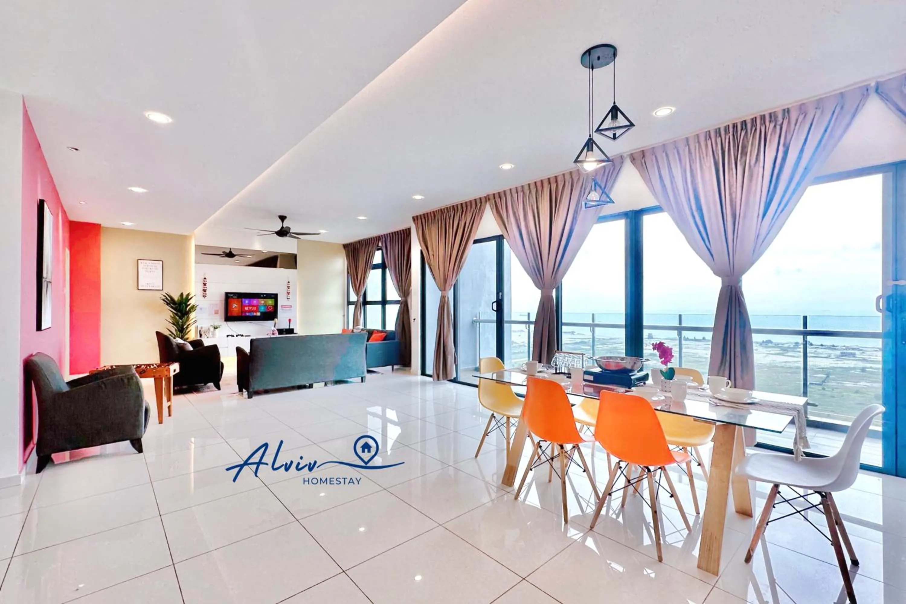 Living room in Atlantis Melaka I 5-11pax I 5min JonkerSt By Alviv Management