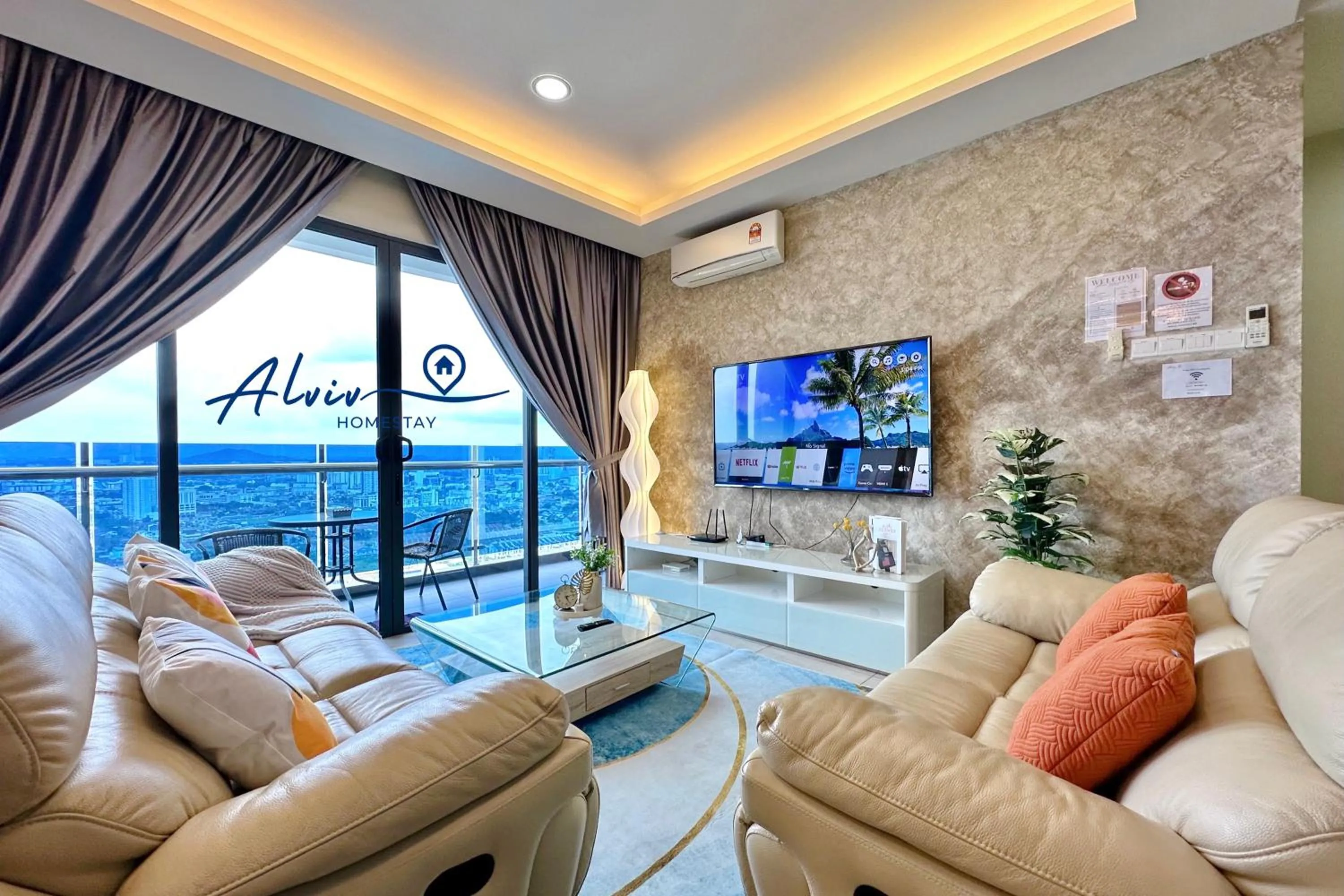 Living room in Atlantis Melaka I 5-11pax I 5min JonkerSt By Alviv Management