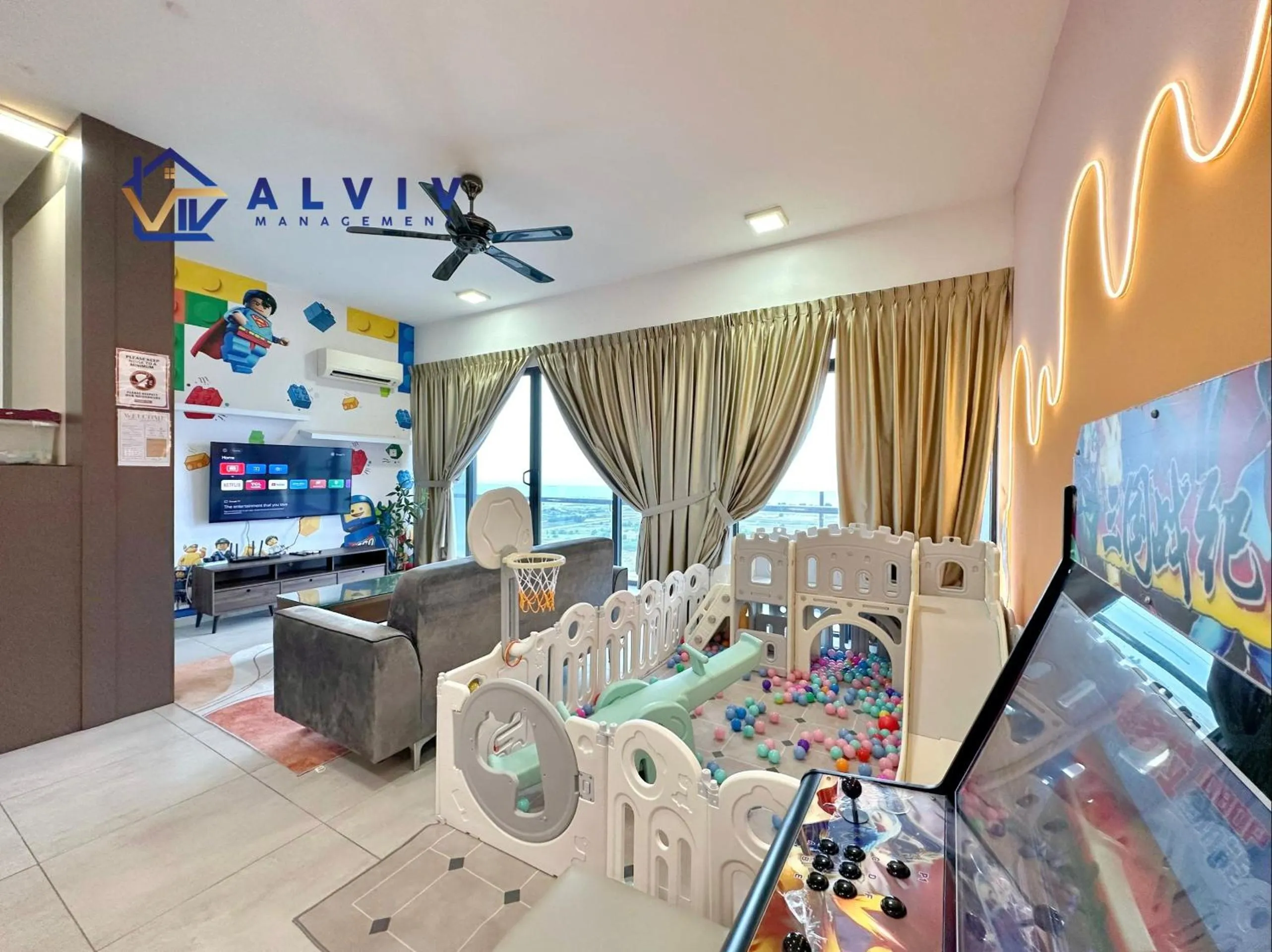 Living room in Atlantis Melaka I 5-11pax I 5min JonkerSt By Alviv Management