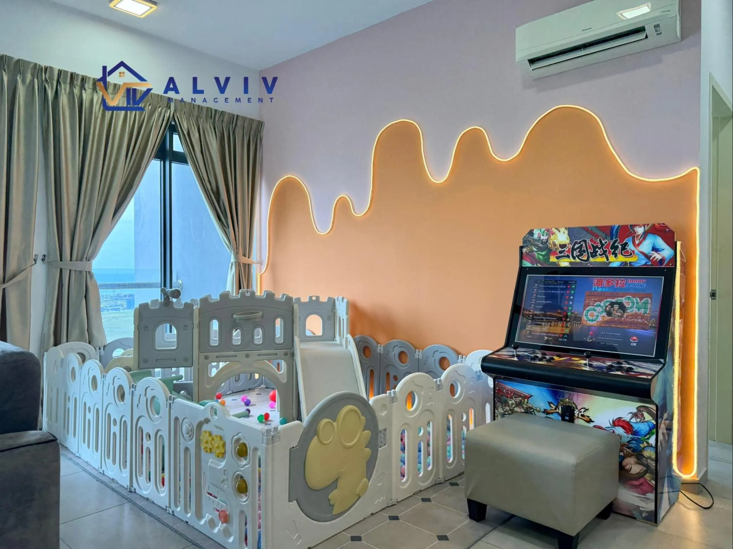 Living room in Atlantis Melaka I 5-11pax I 5min JonkerSt By Alviv Management