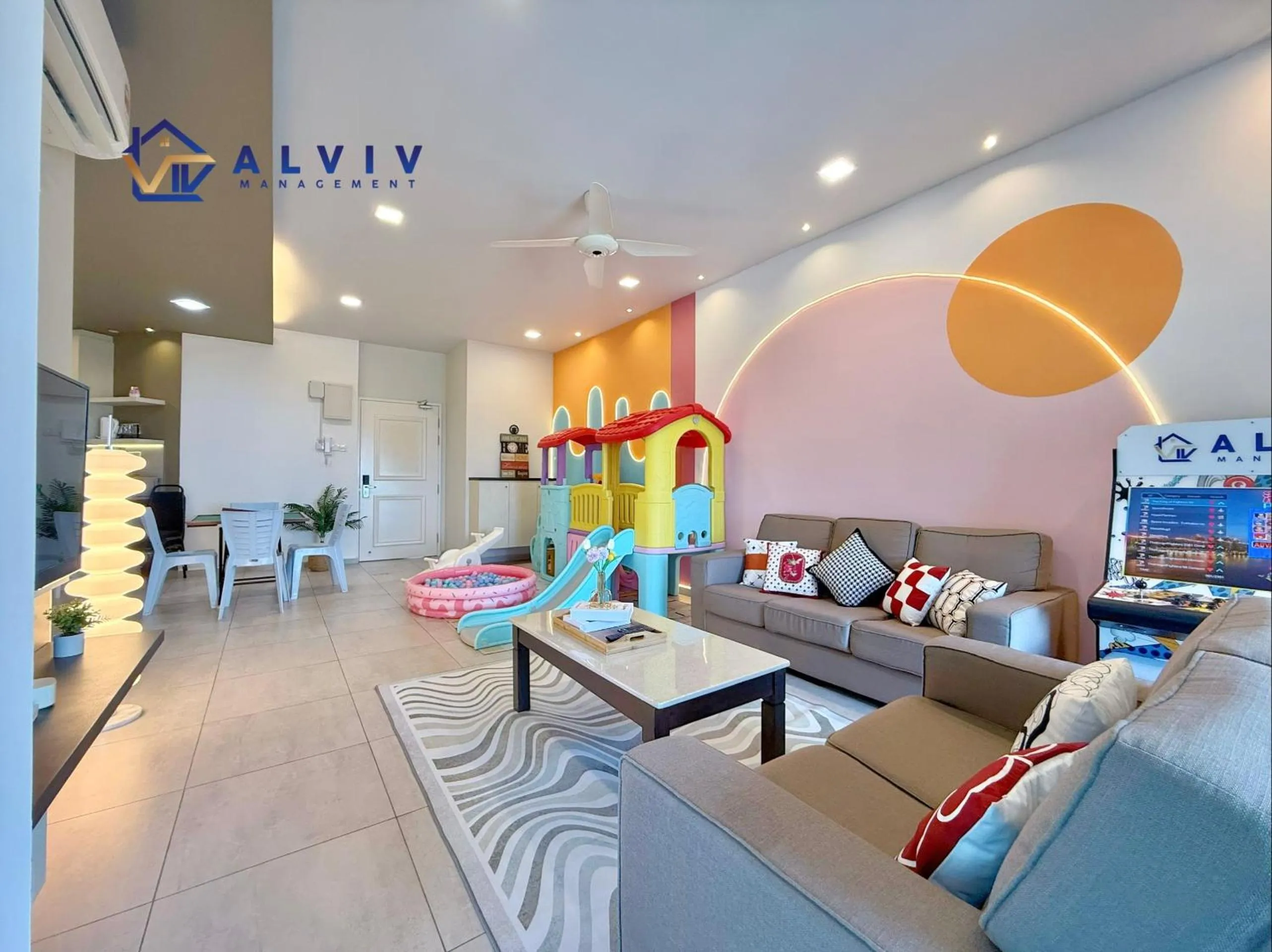 Living room in Atlantis Melaka I 5-11pax I 5min JonkerSt By Alviv Management
