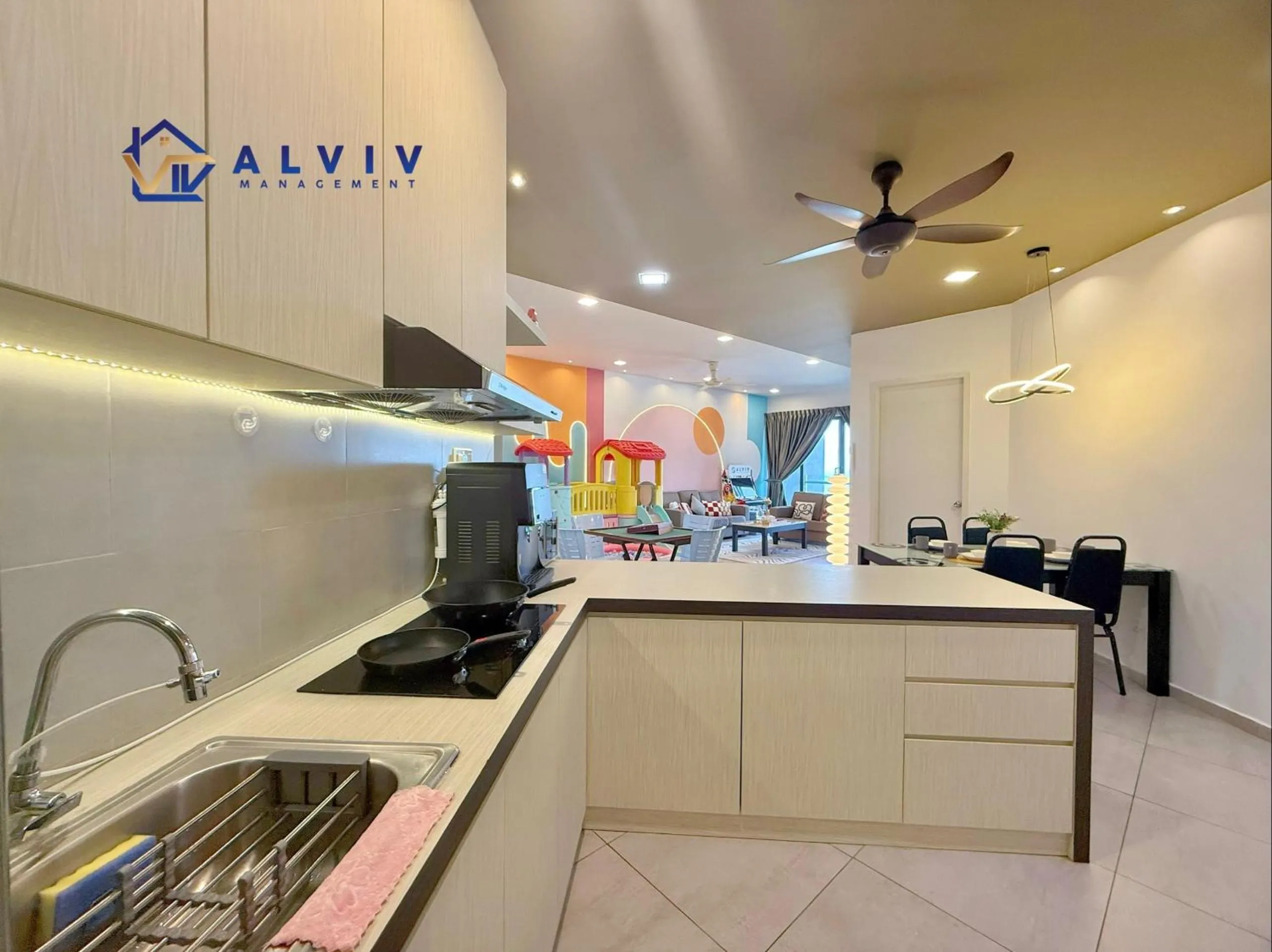 Kitchen or kitchenette in Atlantis Melaka I 5-11pax I 5min JonkerSt By Alviv Management