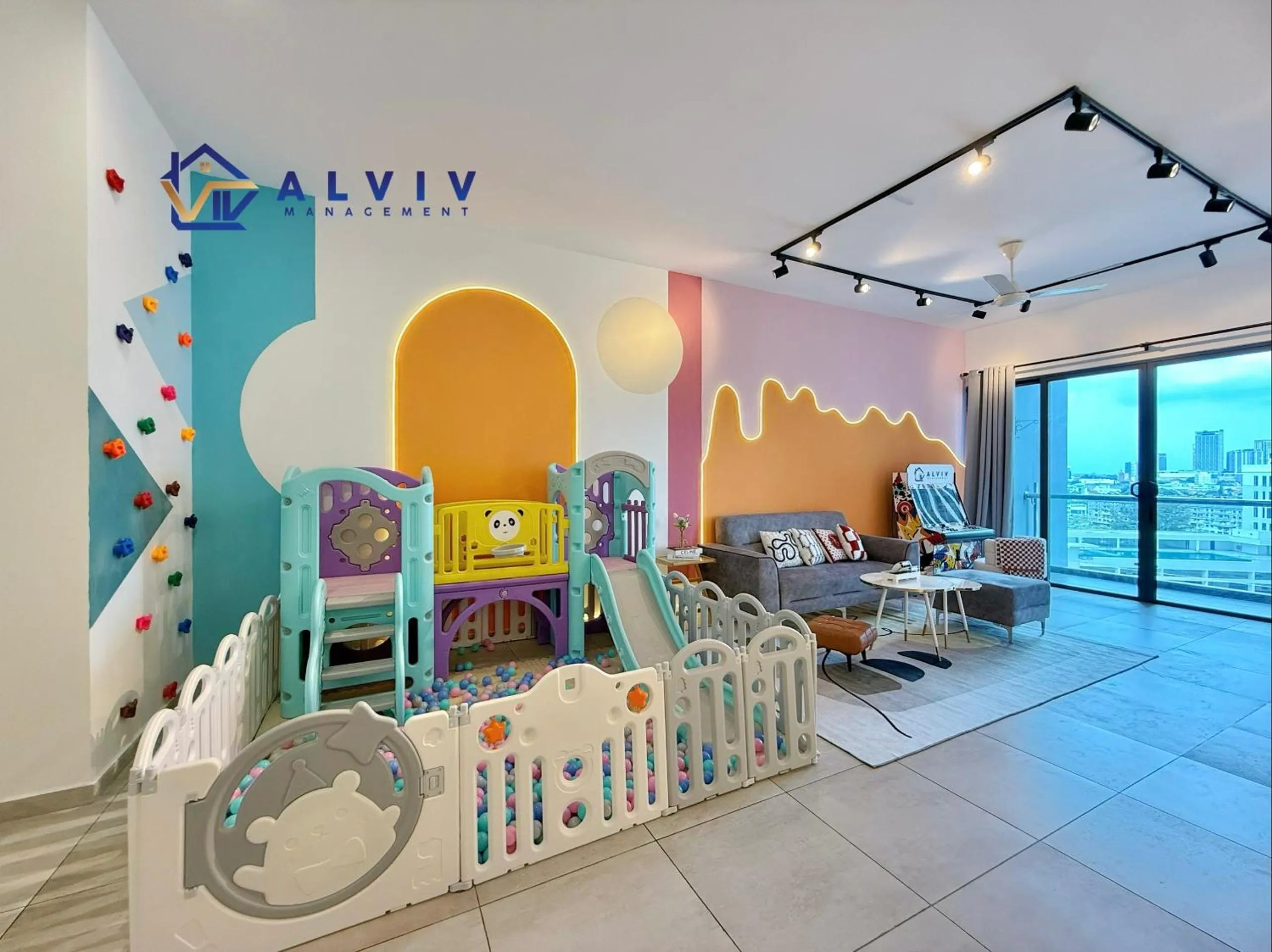 Living room in Atlantis Melaka I 5-11pax I 5min JonkerSt By Alviv Management