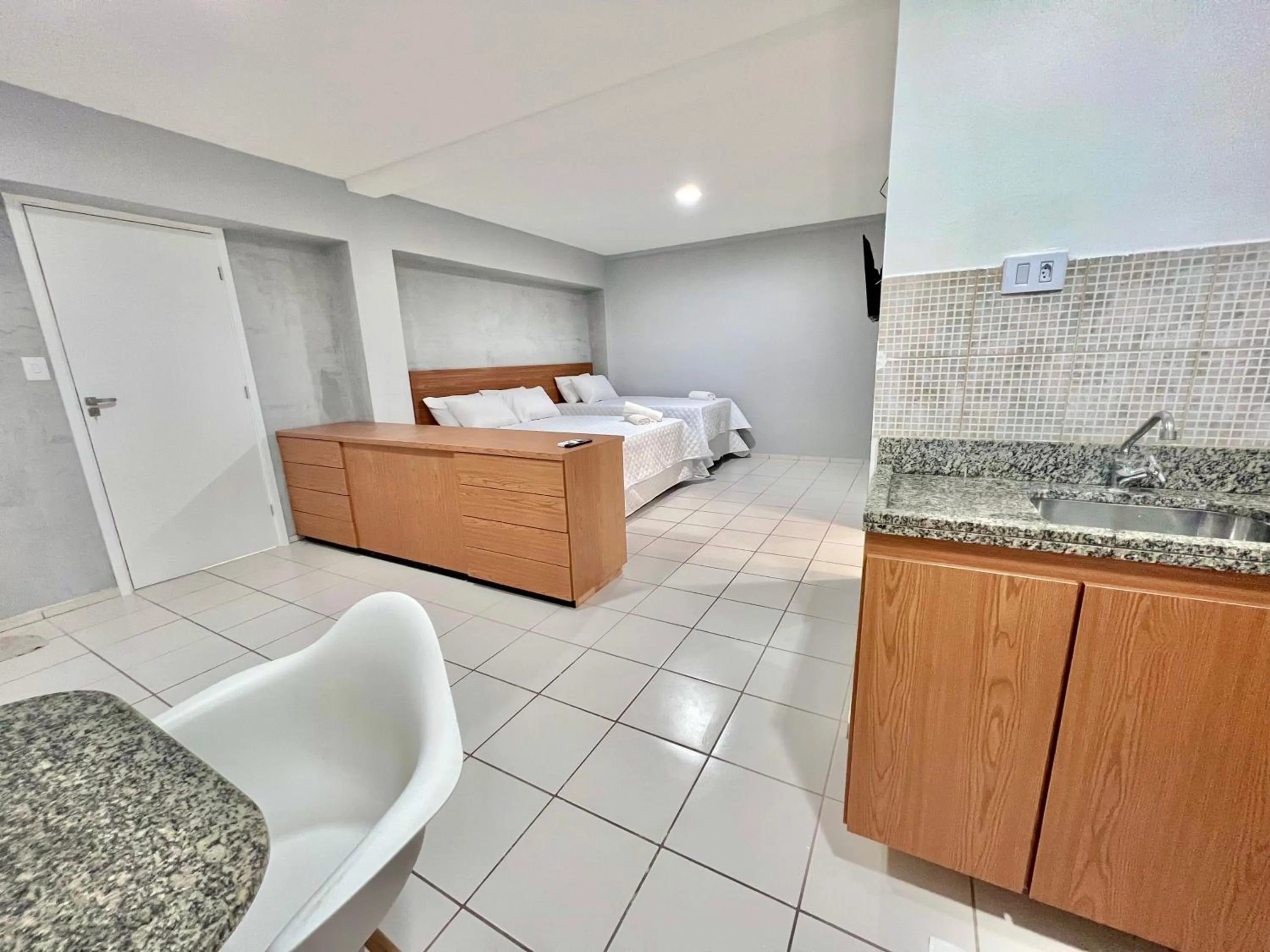 Bed in Pousada Mali em frente as Piscinas Naturais