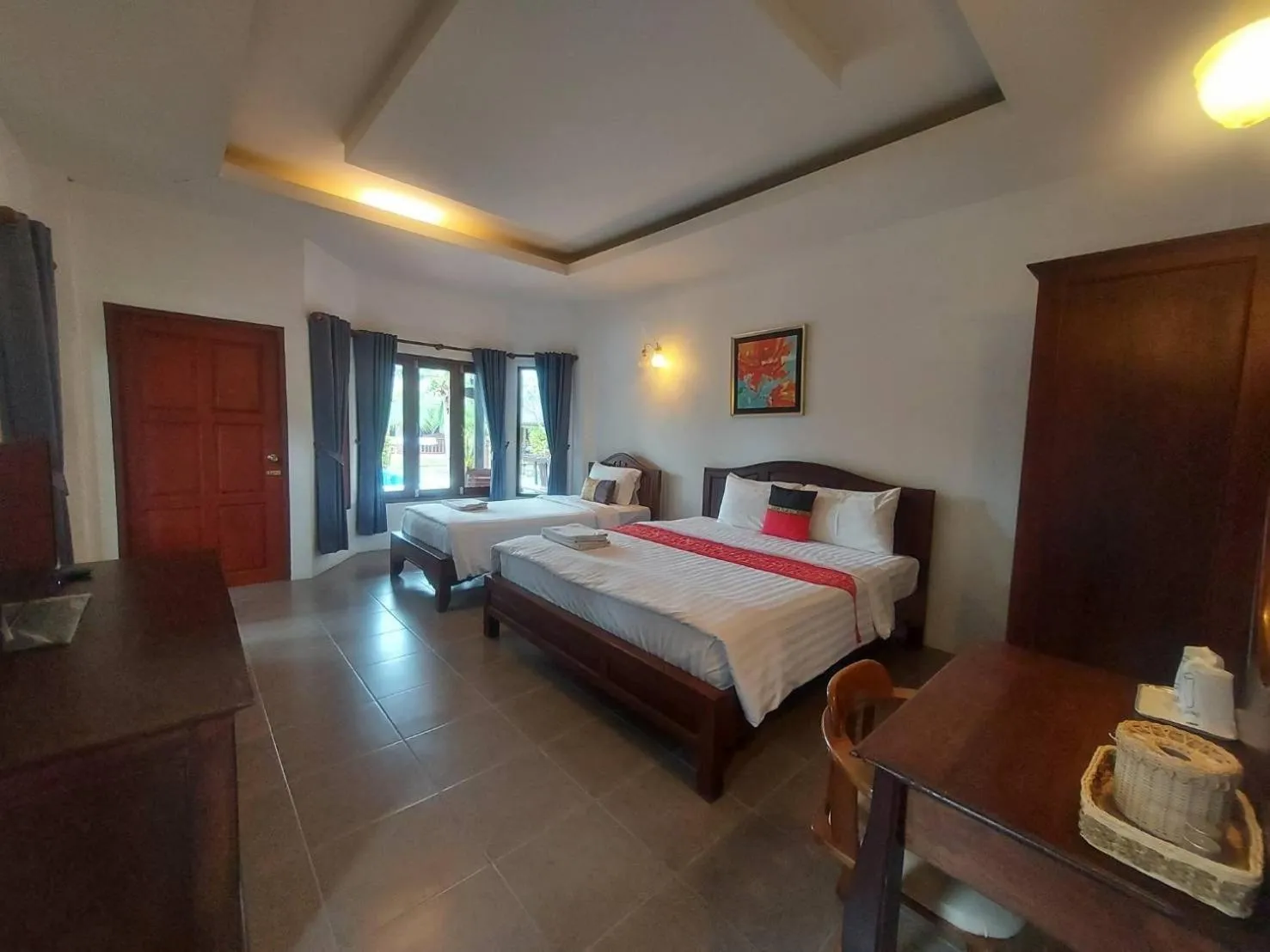 Bed in Waterside Resort