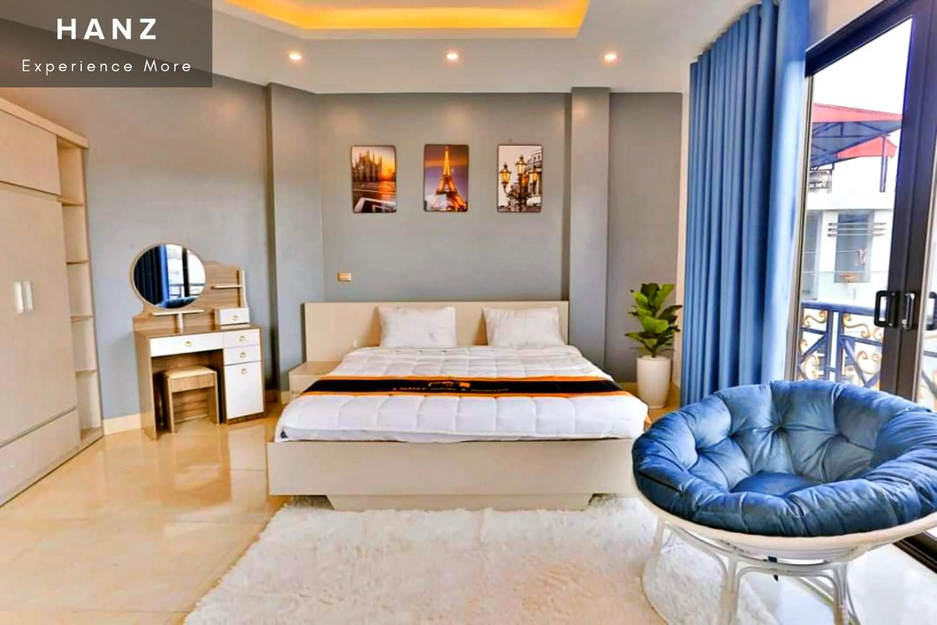 Bed in HANZ Light House Condo Hotel