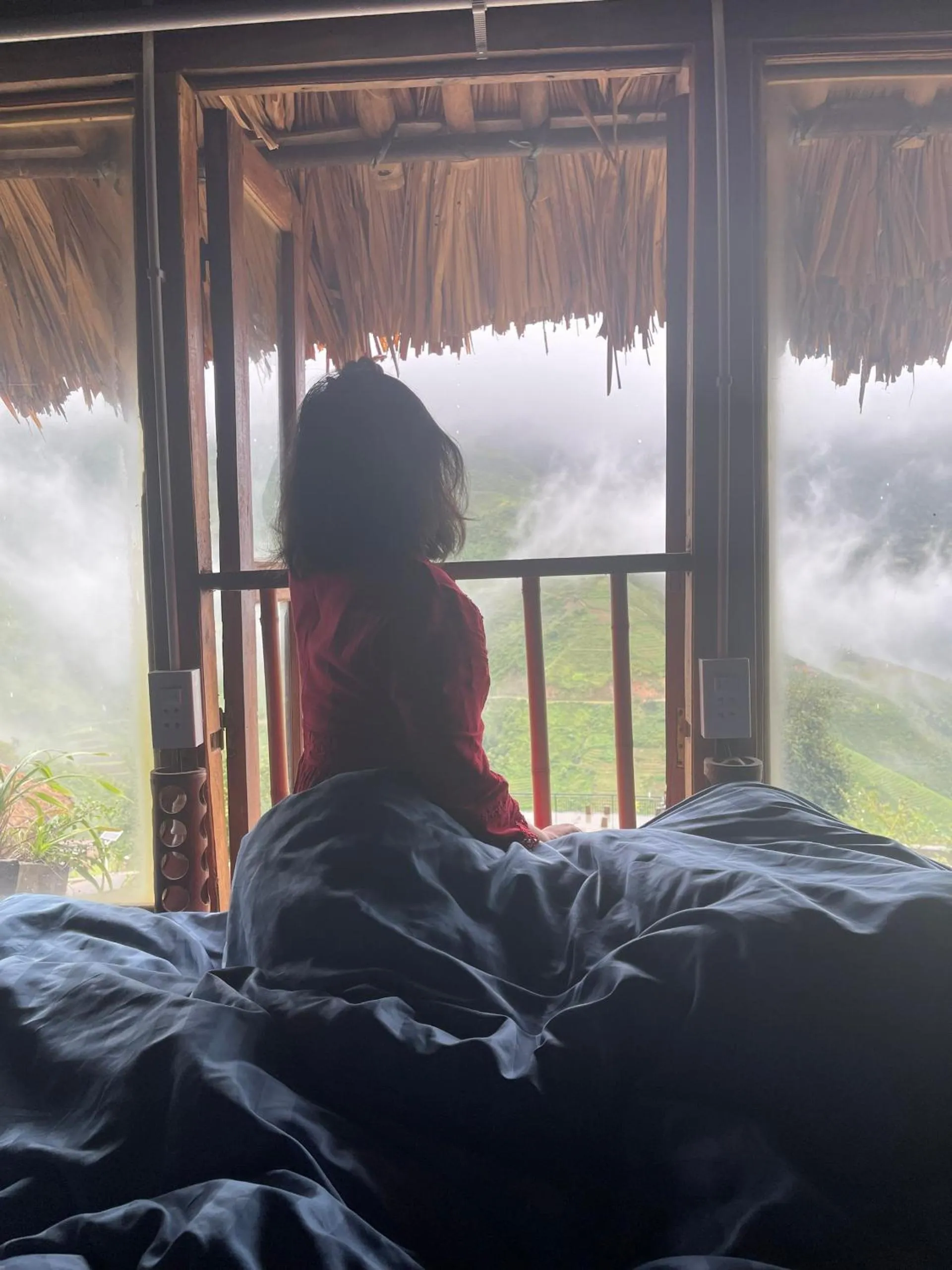 Bed in Ta Xua Ecolodge