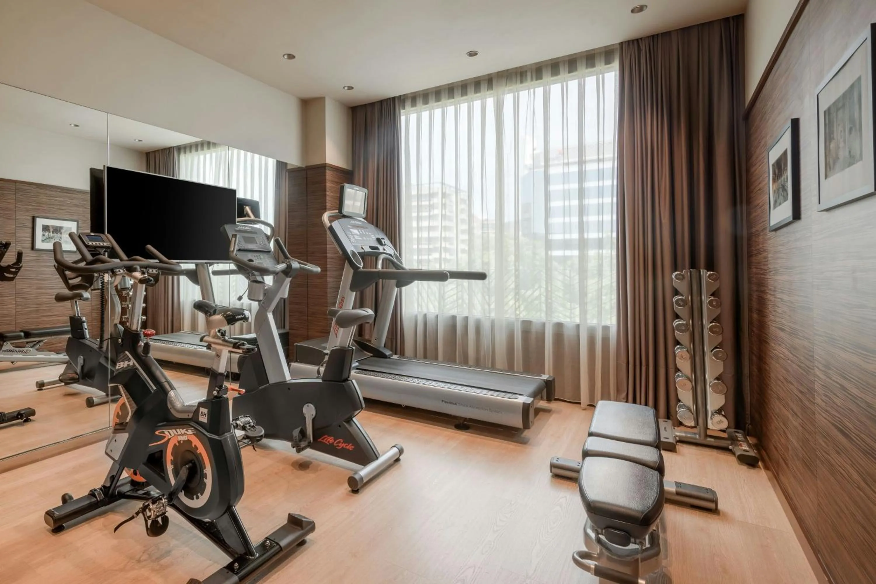 Fitness centre/facilities in AC Hotel Diagonal L'Illa by Marriott