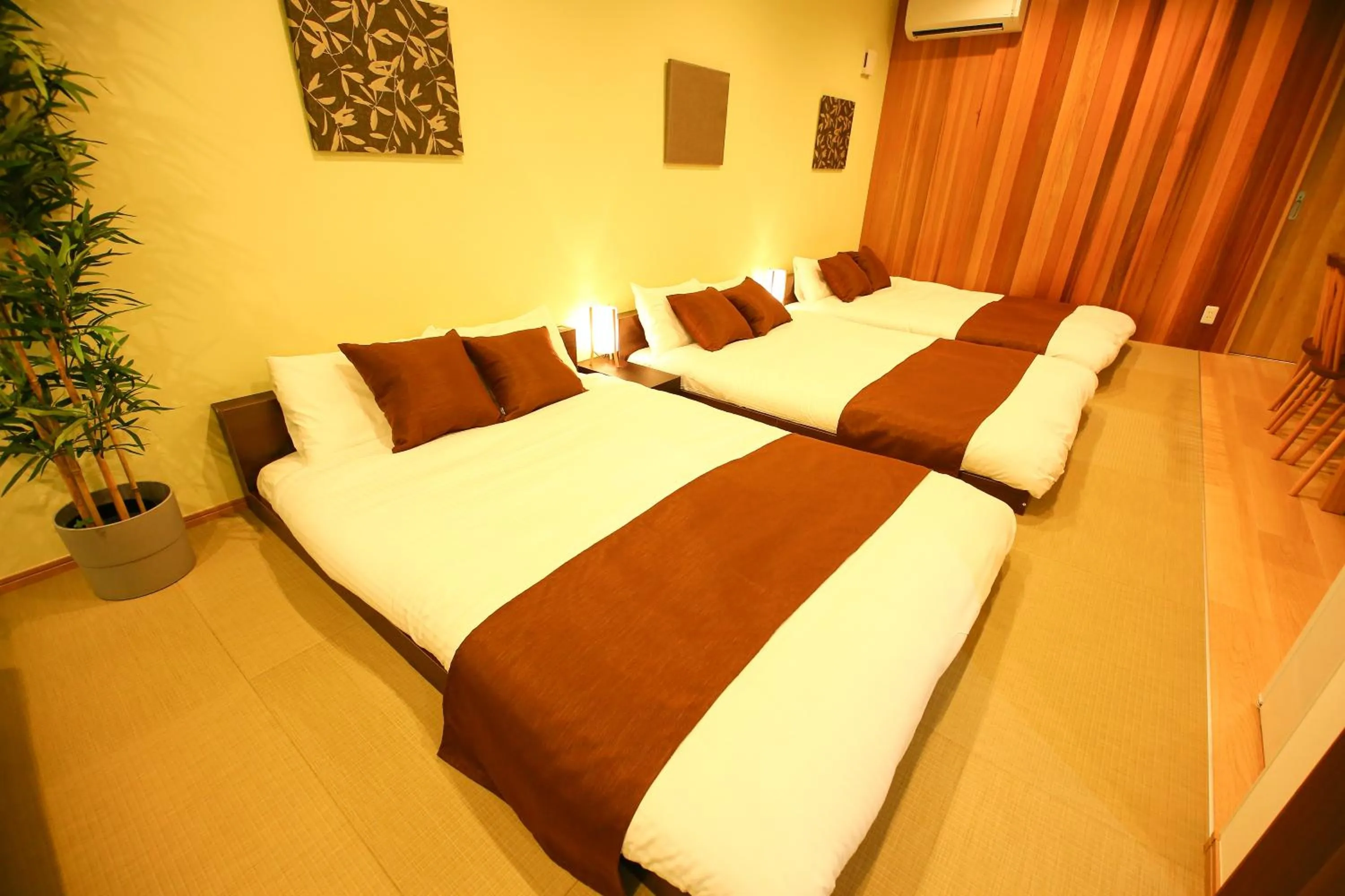 Bed in PrimeRoom別府 浜脇温泉前