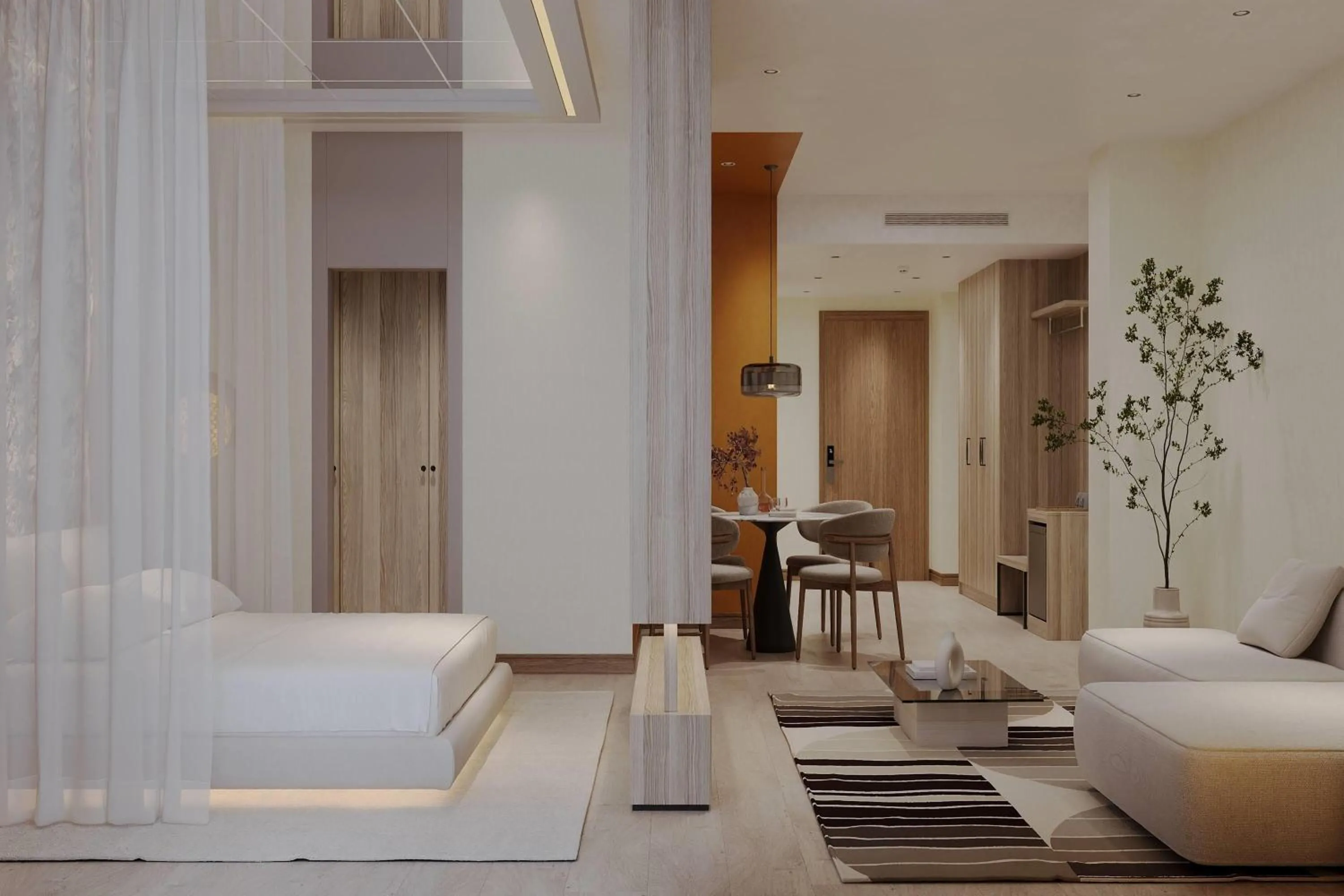 Bed in Ramada Encore by Wyndham Midyat