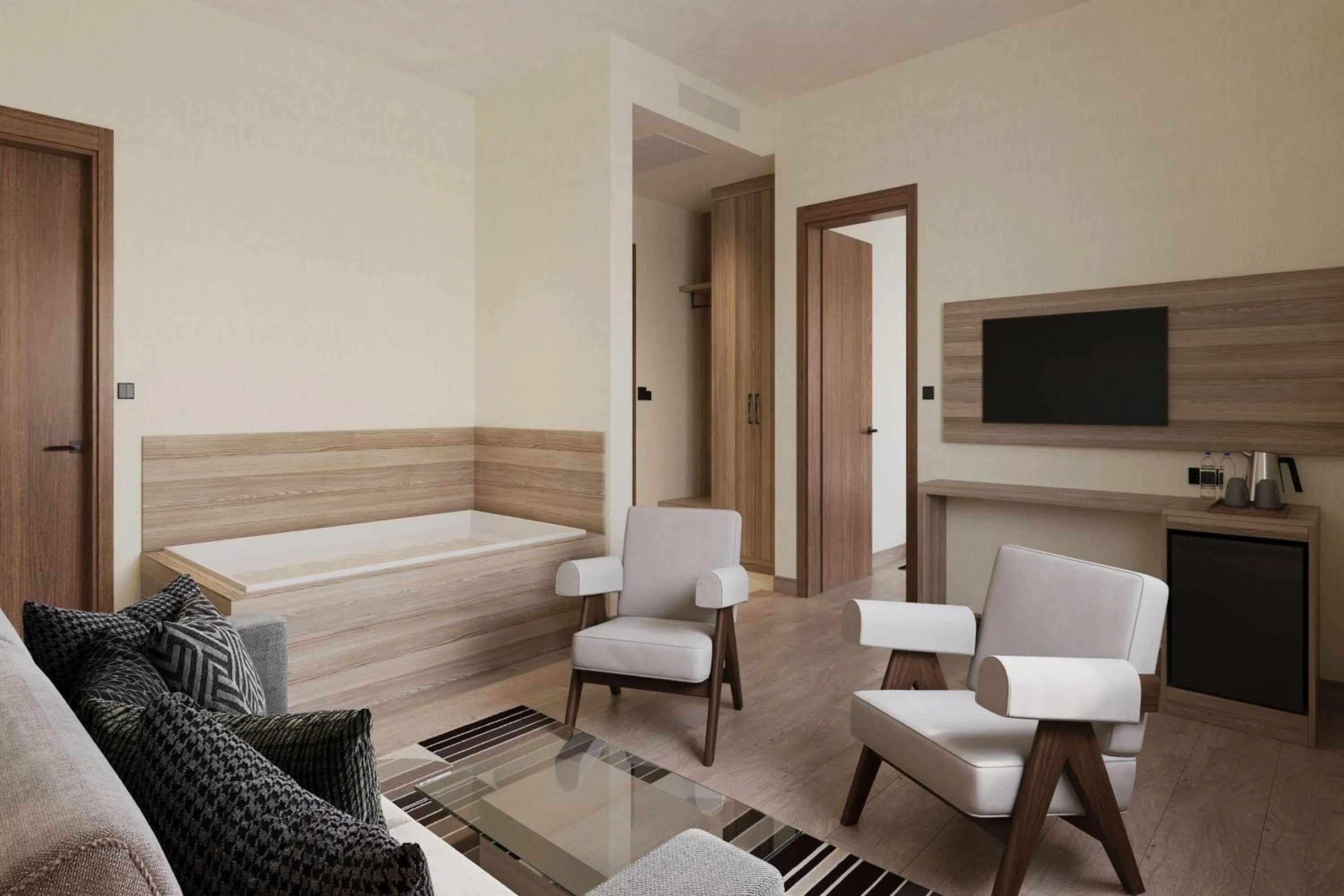 Bed in Ramada Encore by Wyndham Midyat