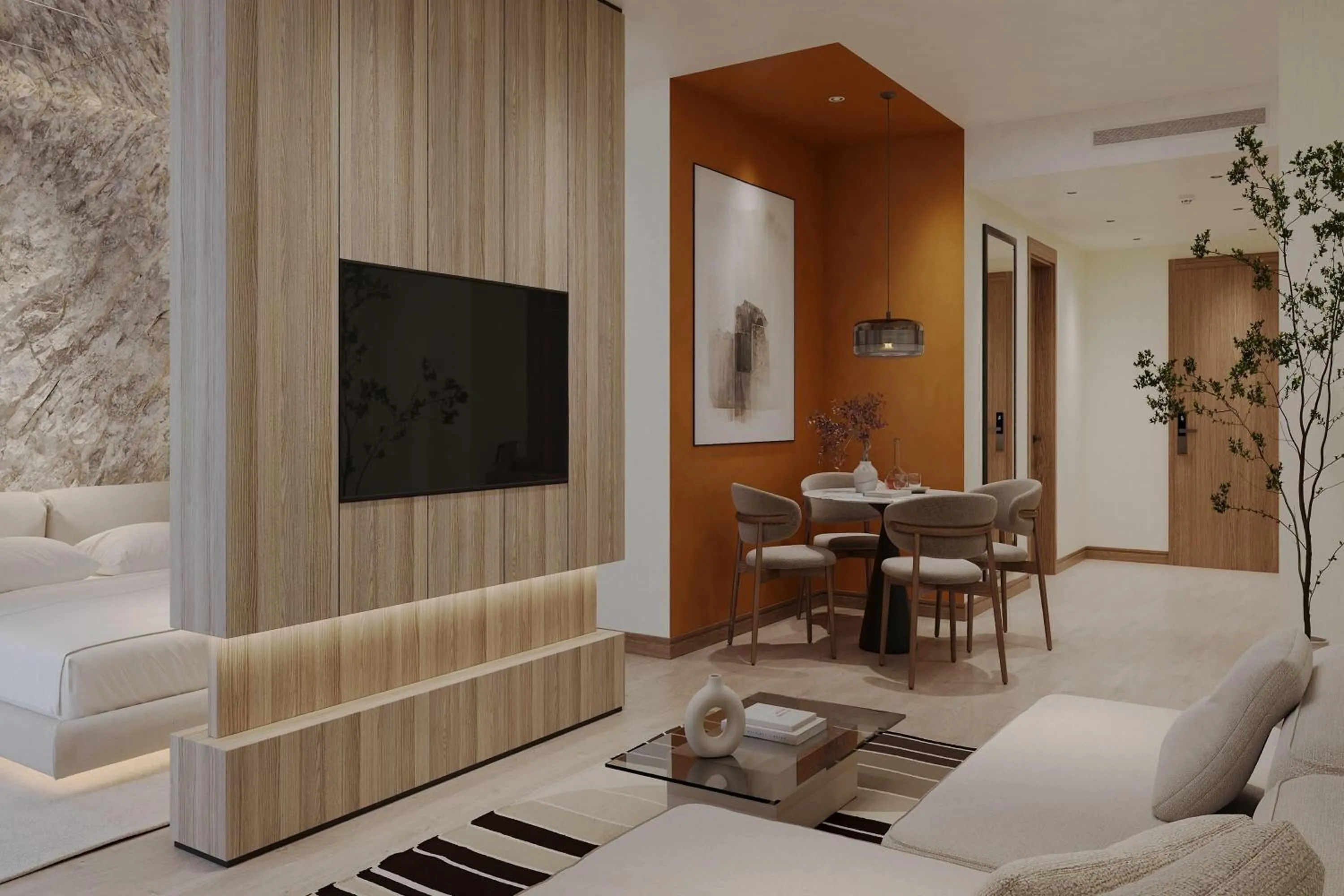 Bed in Ramada Encore by Wyndham Midyat