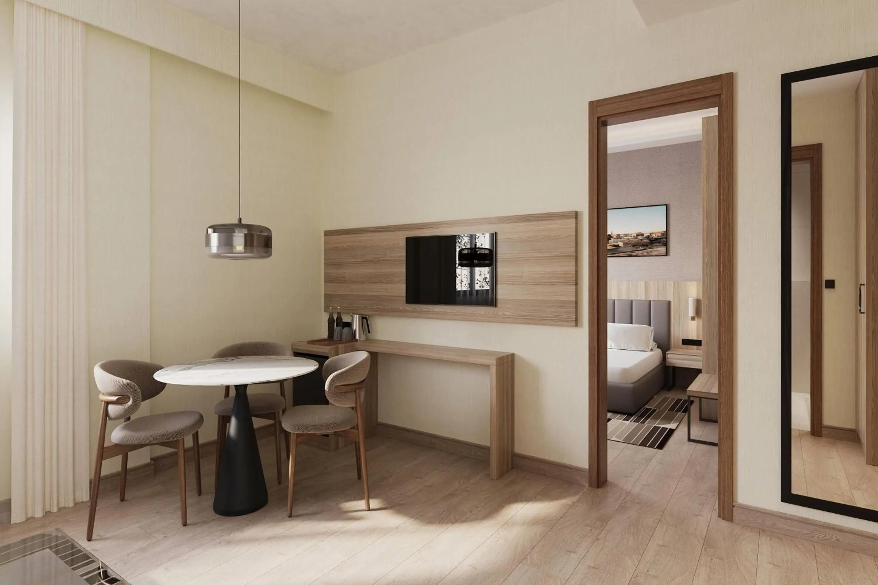 Bed in Ramada Encore by Wyndham Midyat