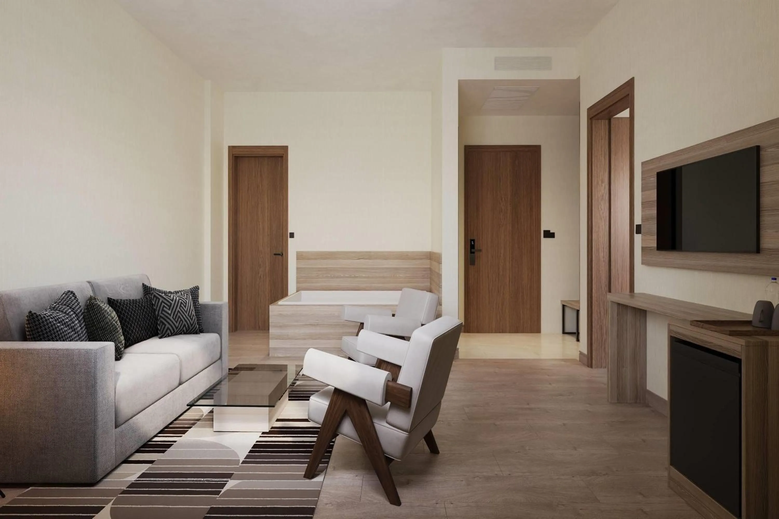 Bed in Ramada Encore by Wyndham Midyat