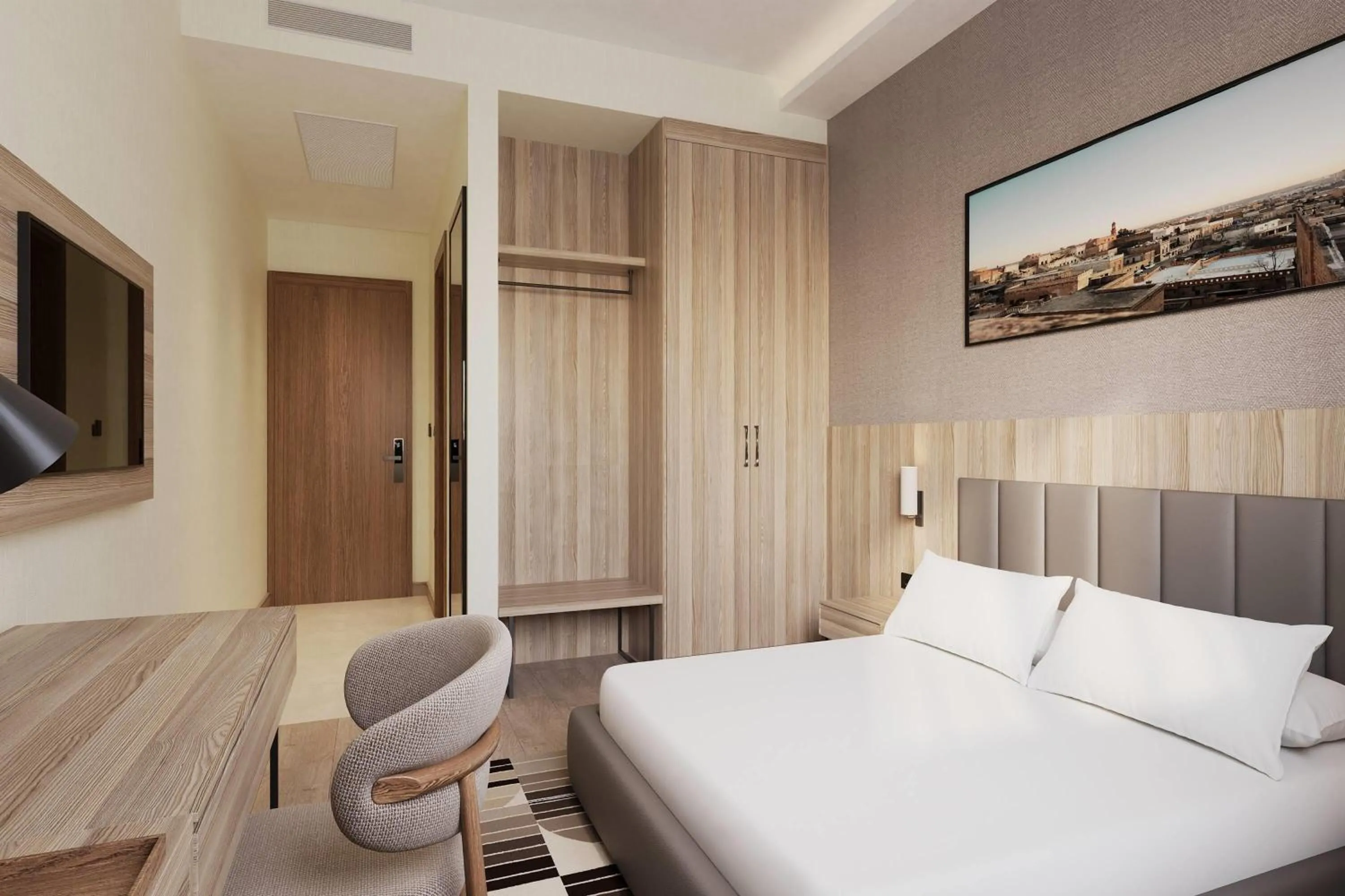 Bed in Ramada Encore by Wyndham Midyat