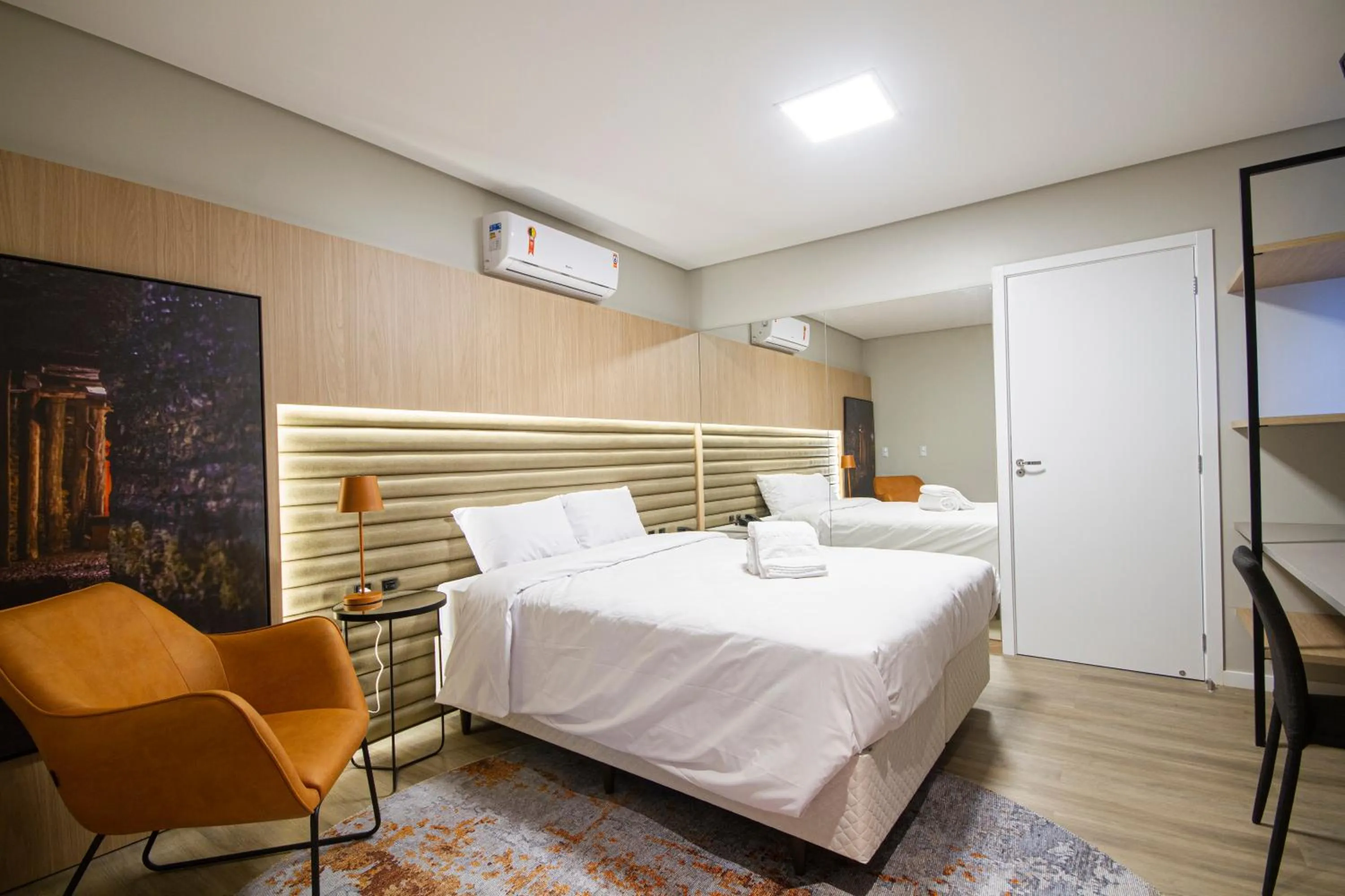 Bed in Hotel Darolt Criciúma