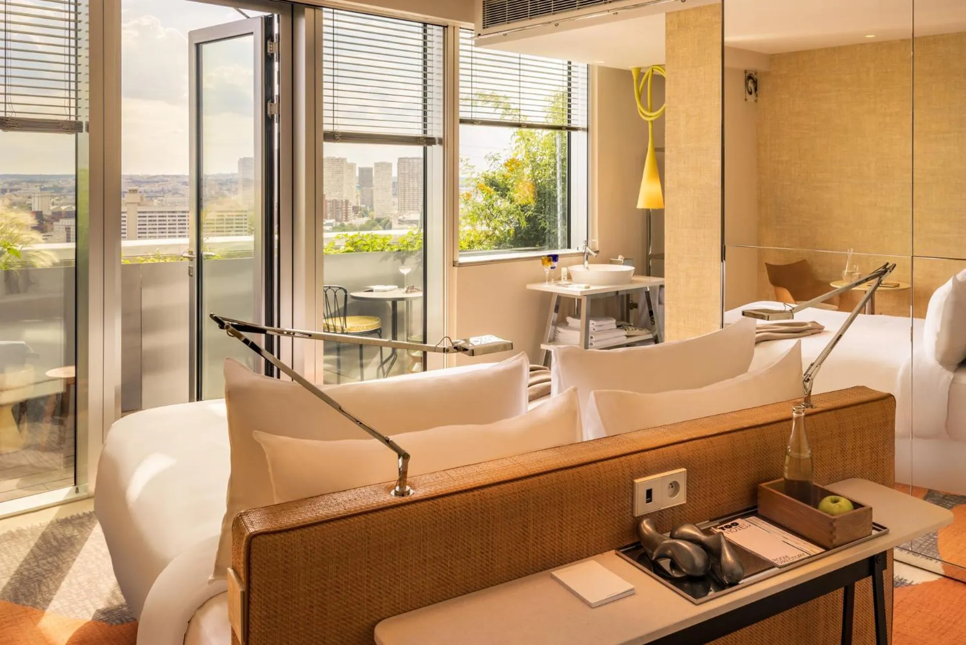 View (from property/room), Bed in Too Hotel & Spa Paris - MGallery Collection