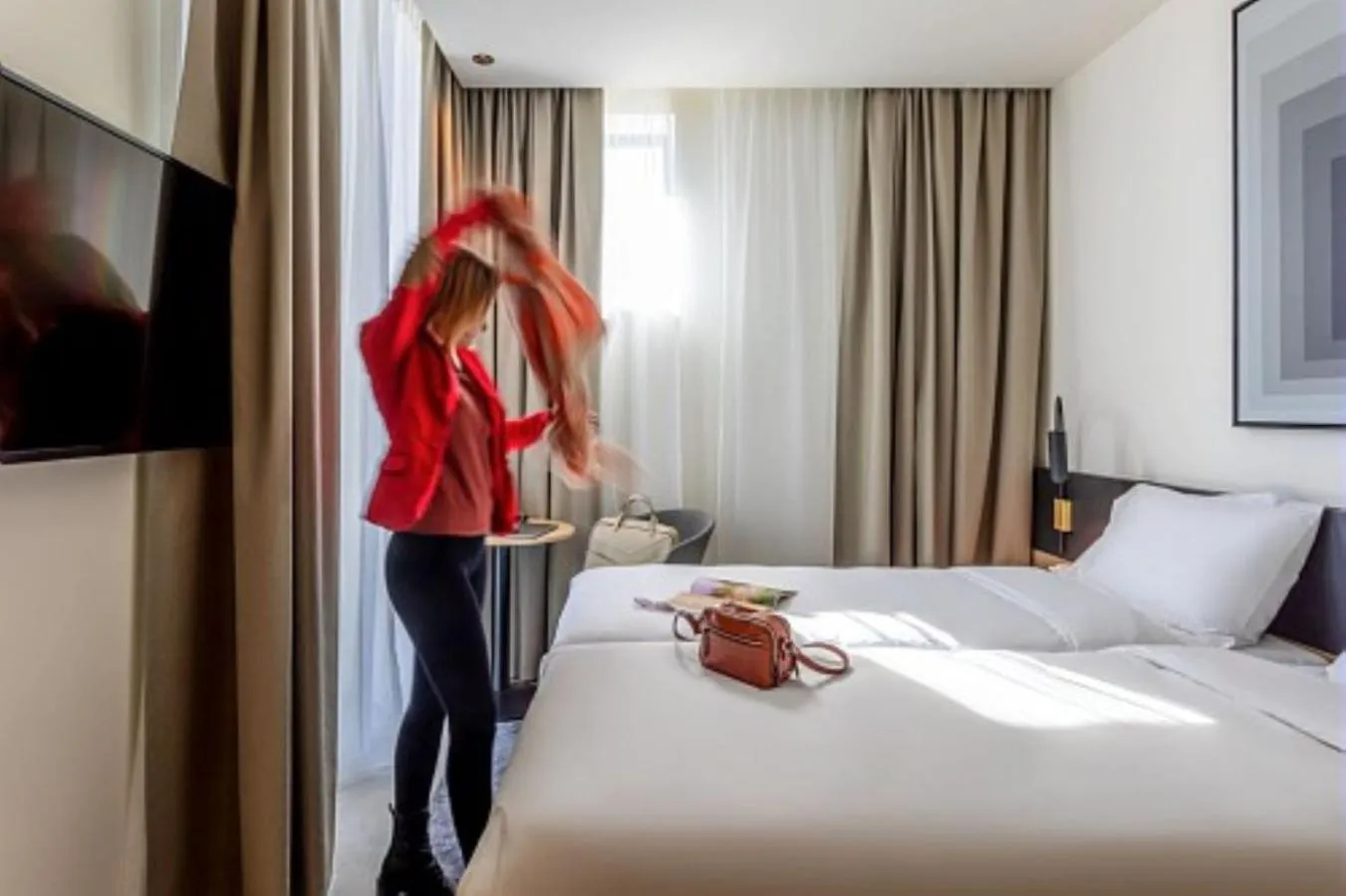 Bedroom, Bed in ibis Brussels Groot Bijgaarden