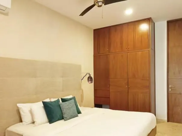 Bed in Amena Condo Tulum