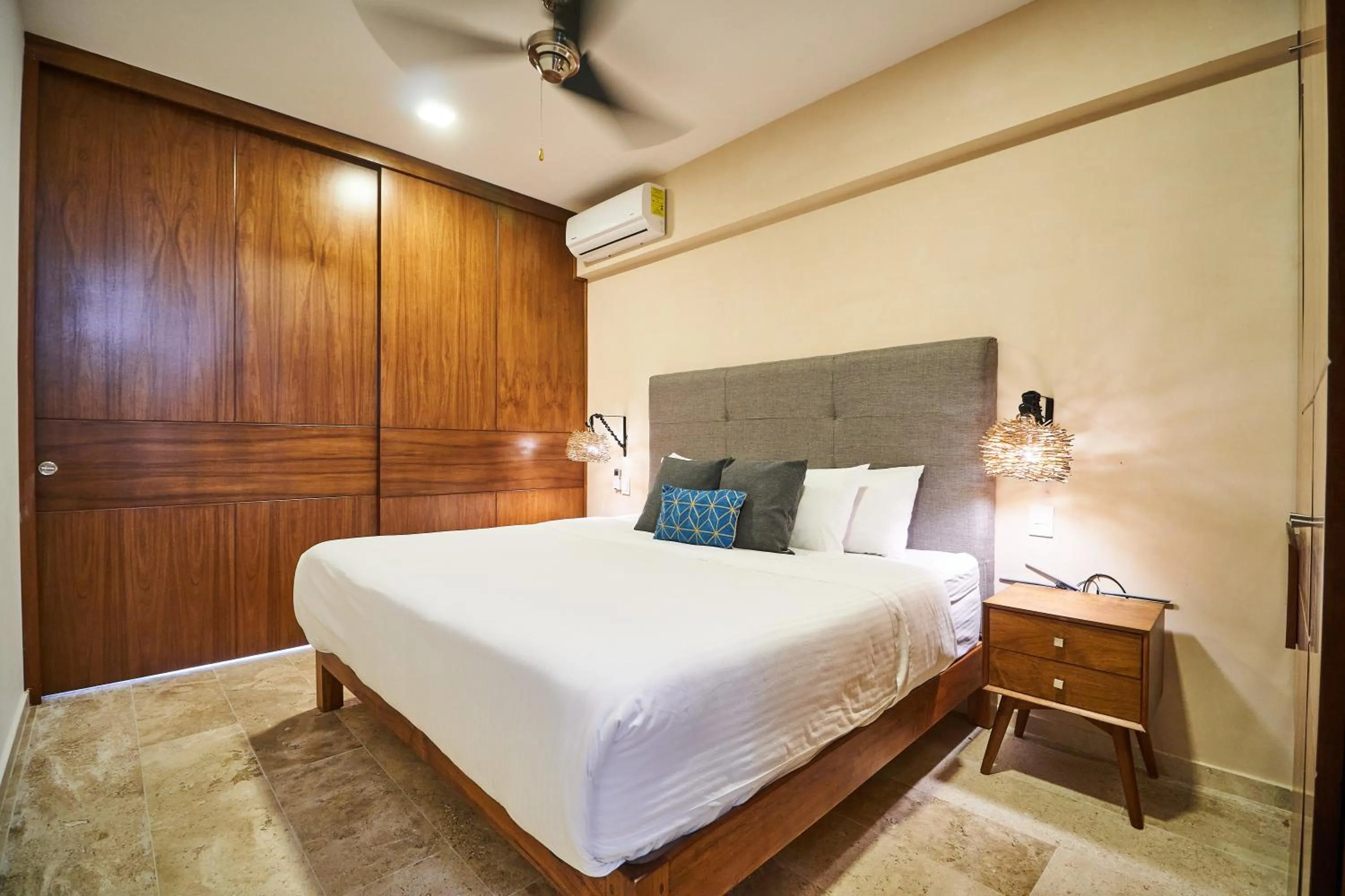 Bed in Amena Condo Tulum