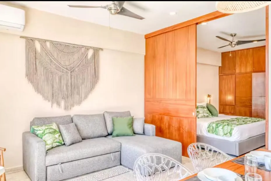 Bed in Amena Condo Tulum