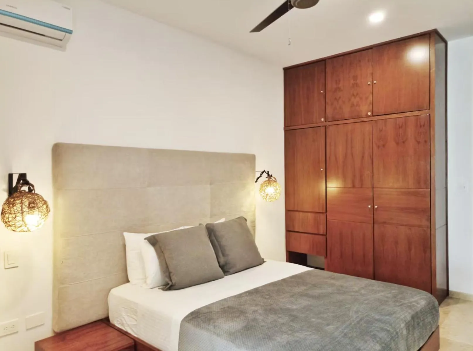 Bed in Amena Condo Tulum