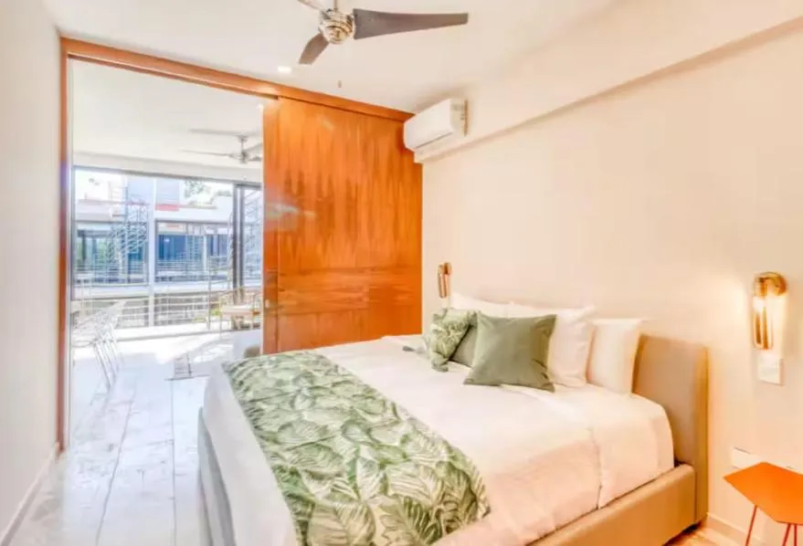 Bed in Amena Condo Tulum