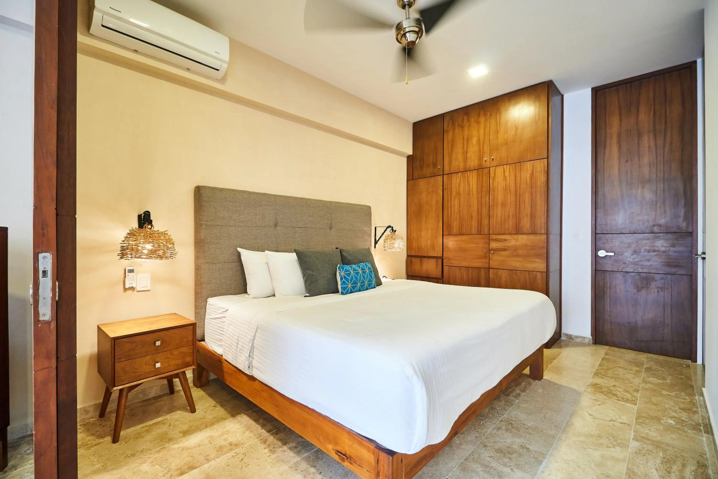 Bed in Amena Condo Tulum