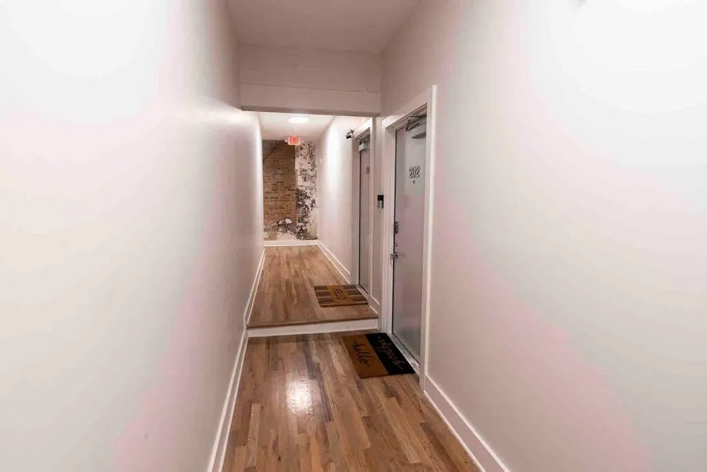 Lobby or reception in Spacious 1 bed 1 bath Downtown OTR condo minutes walk to the Reds Bengals stadium & more!