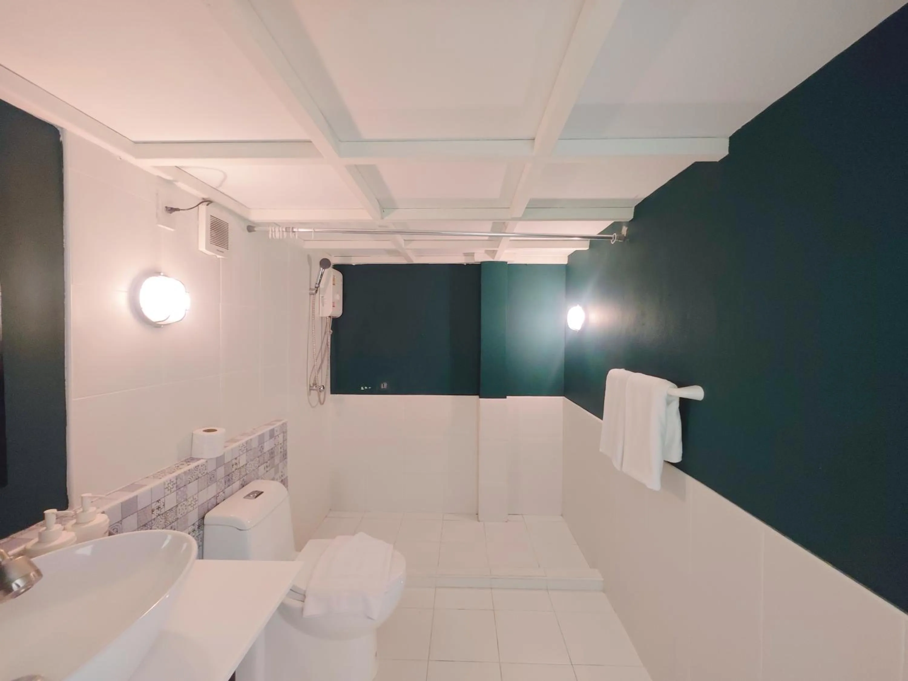 Bathroom, Bed in Ostay Asoke Bangkok