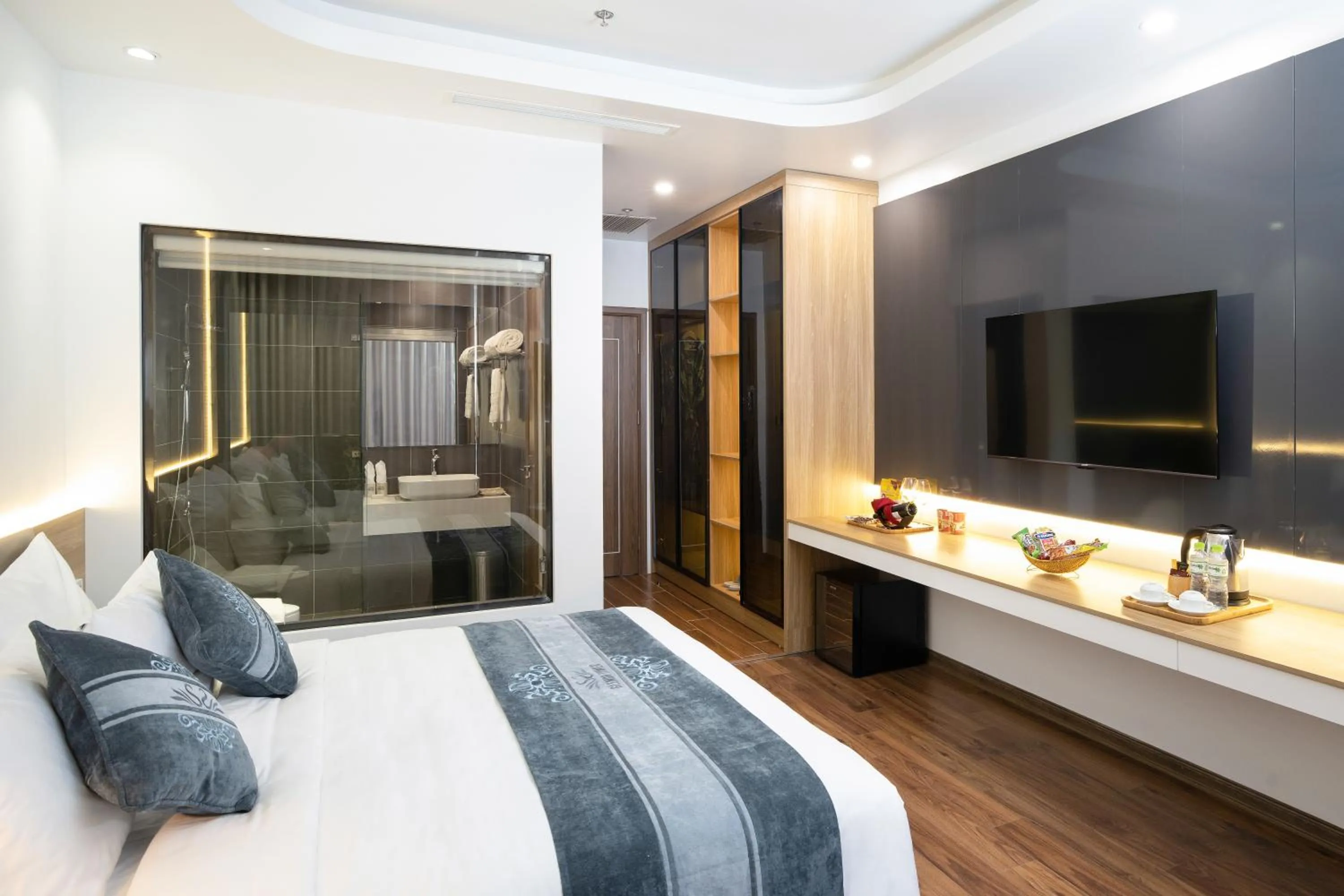 Bed in Glenda Tower Moc Chau Hotel