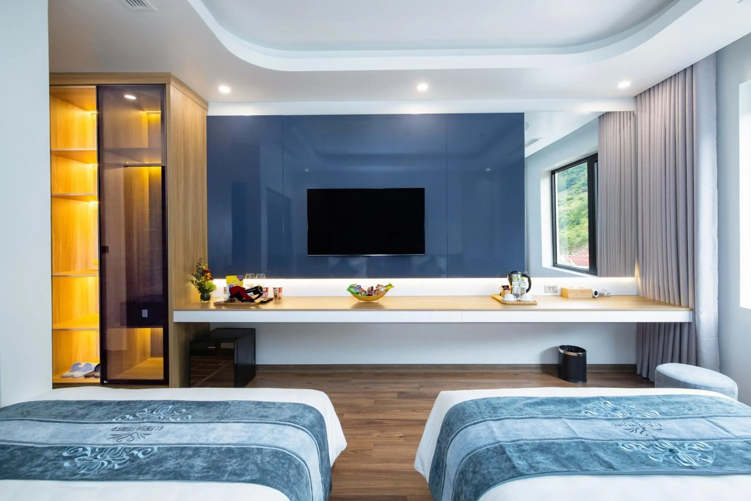 Bed in Glenda Tower Moc Chau Hotel Bed in Glenda Tower Moc Chau Hotel