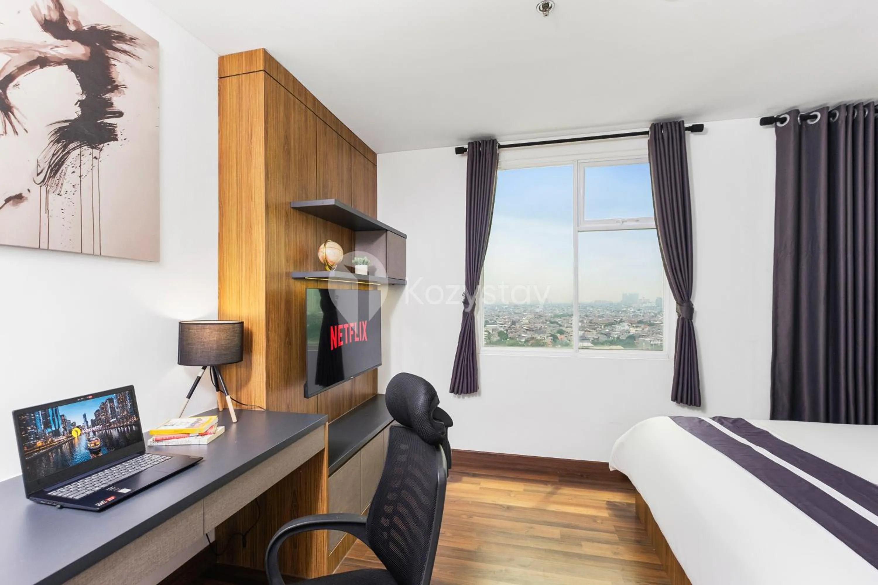 Bedroom, Bed in Orchid by Kozystay - Kebon Jeruk