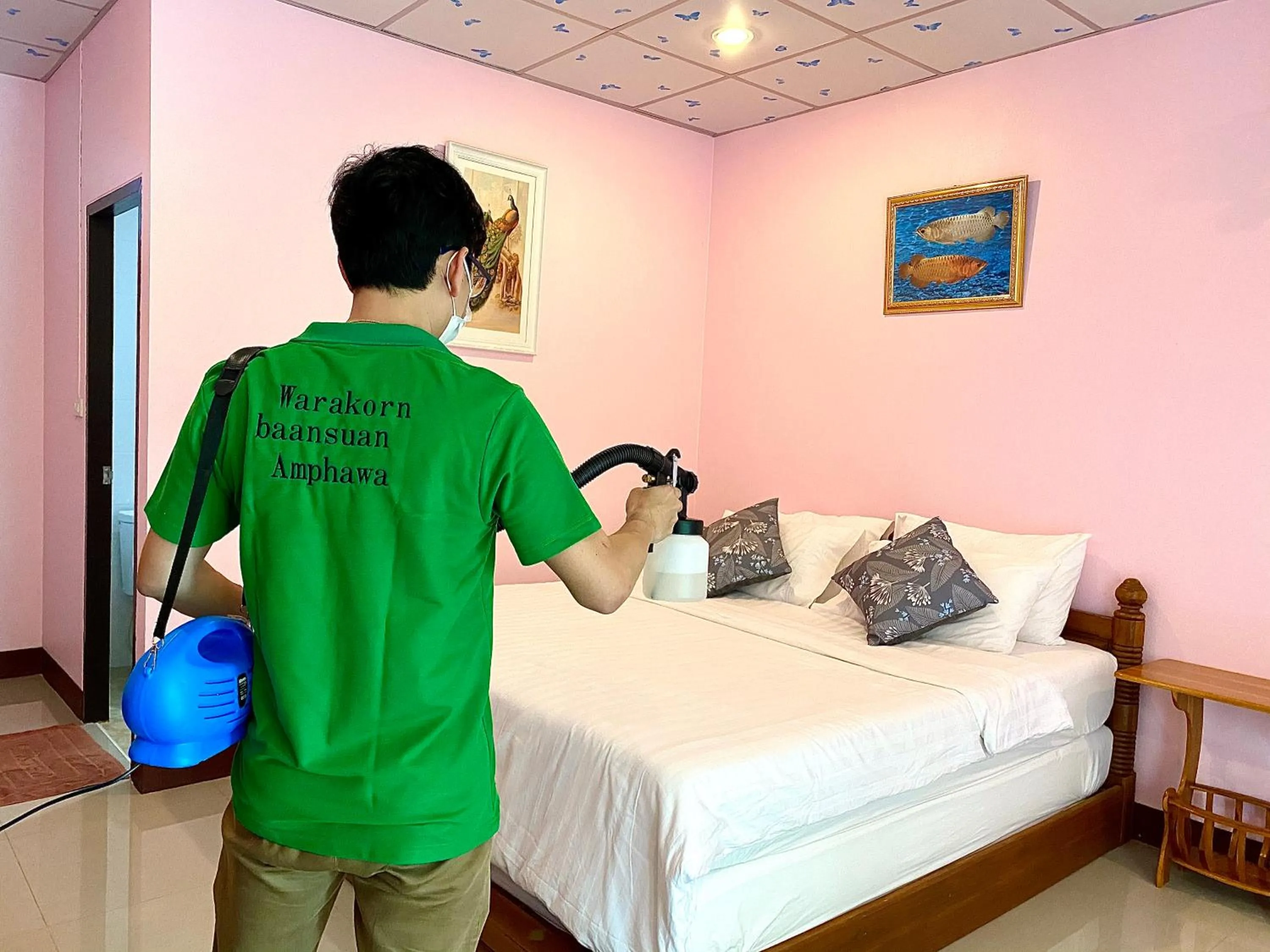 Bed in Warakorn Baansuan Amphawa