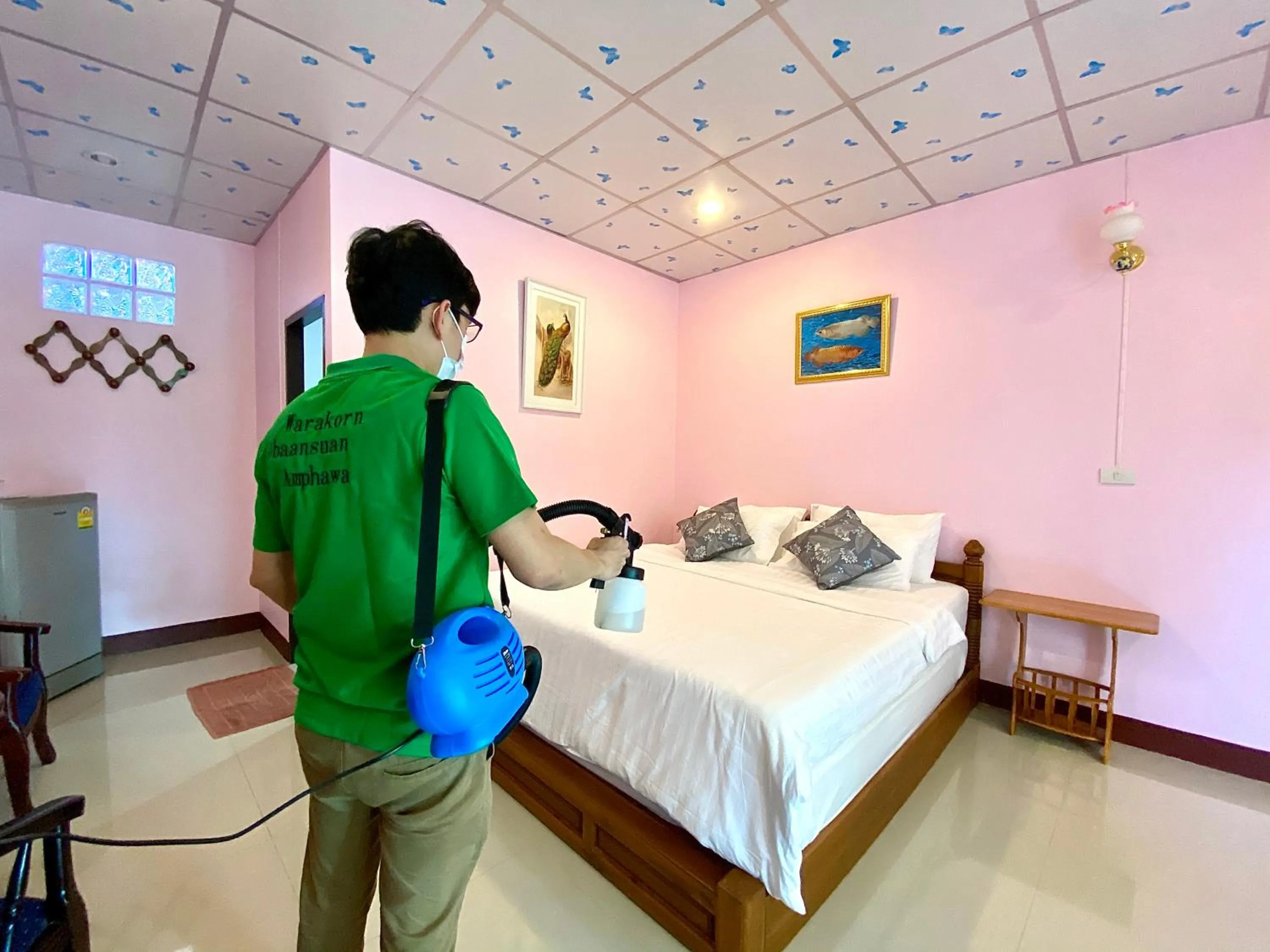 Bed in Warakorn Baansuan Amphawa