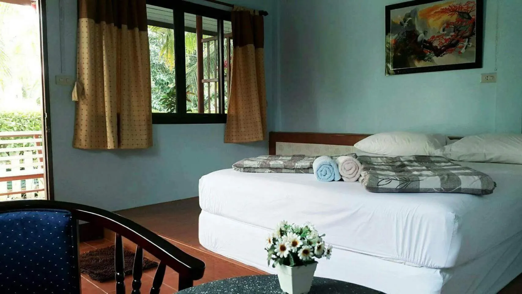 Bed in Warakorn Baansuan Amphawa