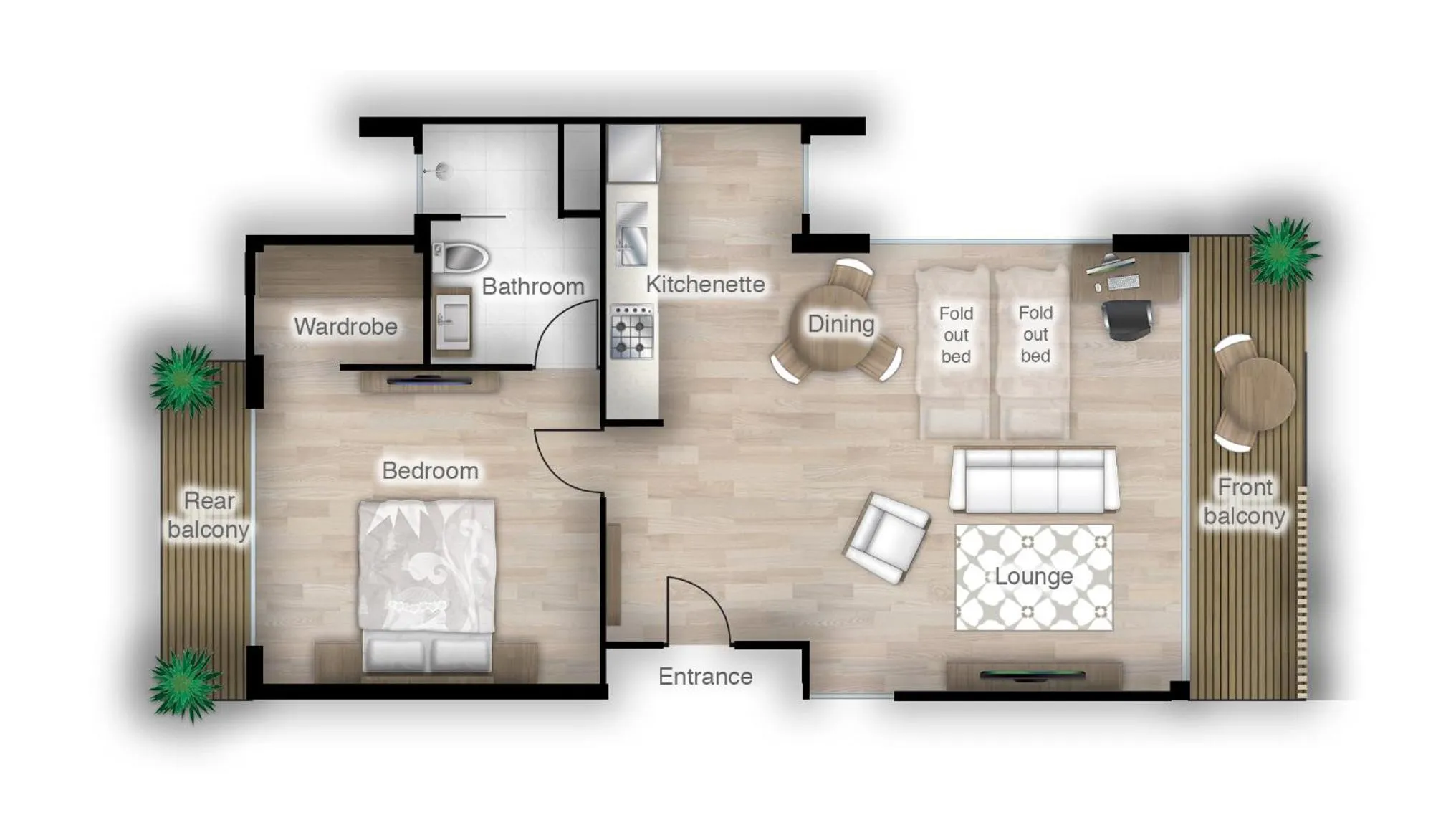 Floor plan in Studio 365 Serviced Apartments