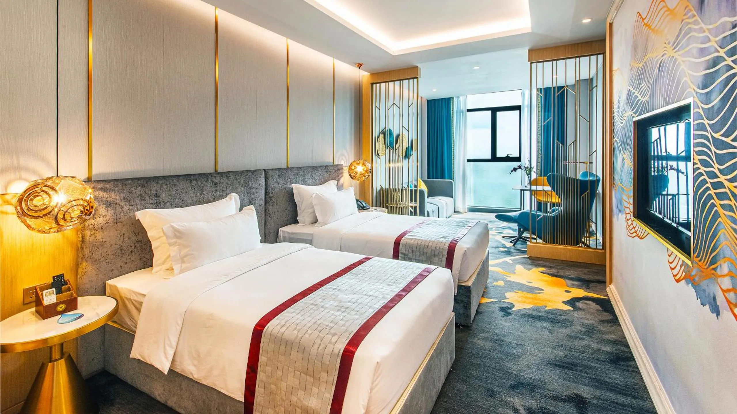 Bathroom, Bed in Won Majestic Hotel Cambodia