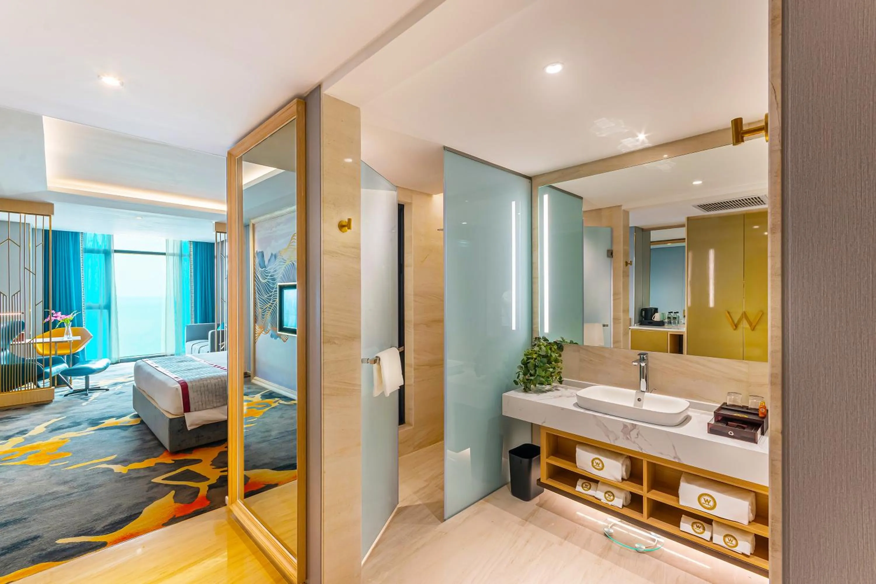 Bathroom, Bed in Won Majestic Hotel Cambodia