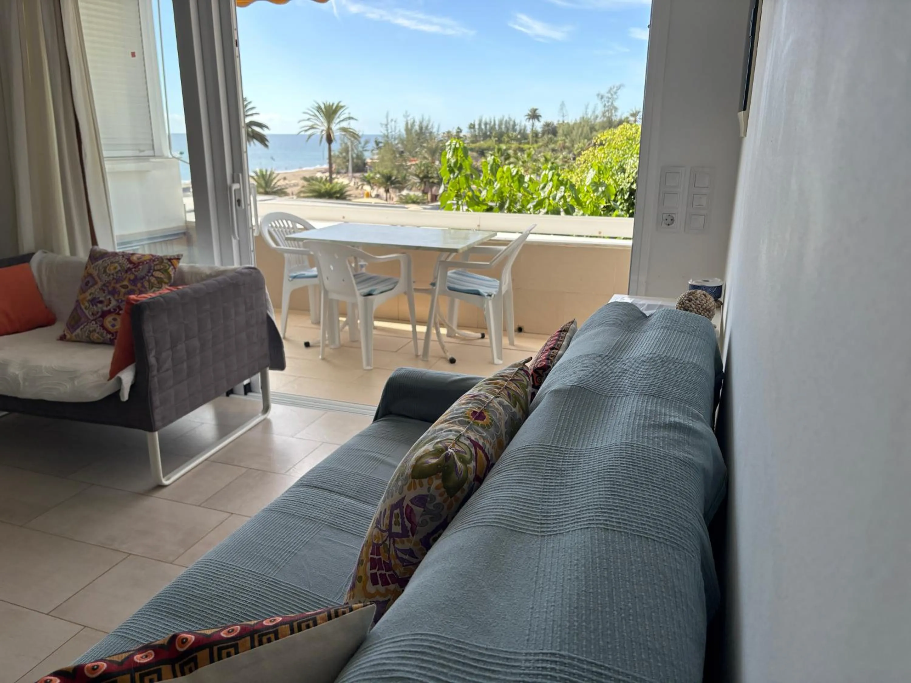 Living room in Holiday apartment with direct sea promenade access