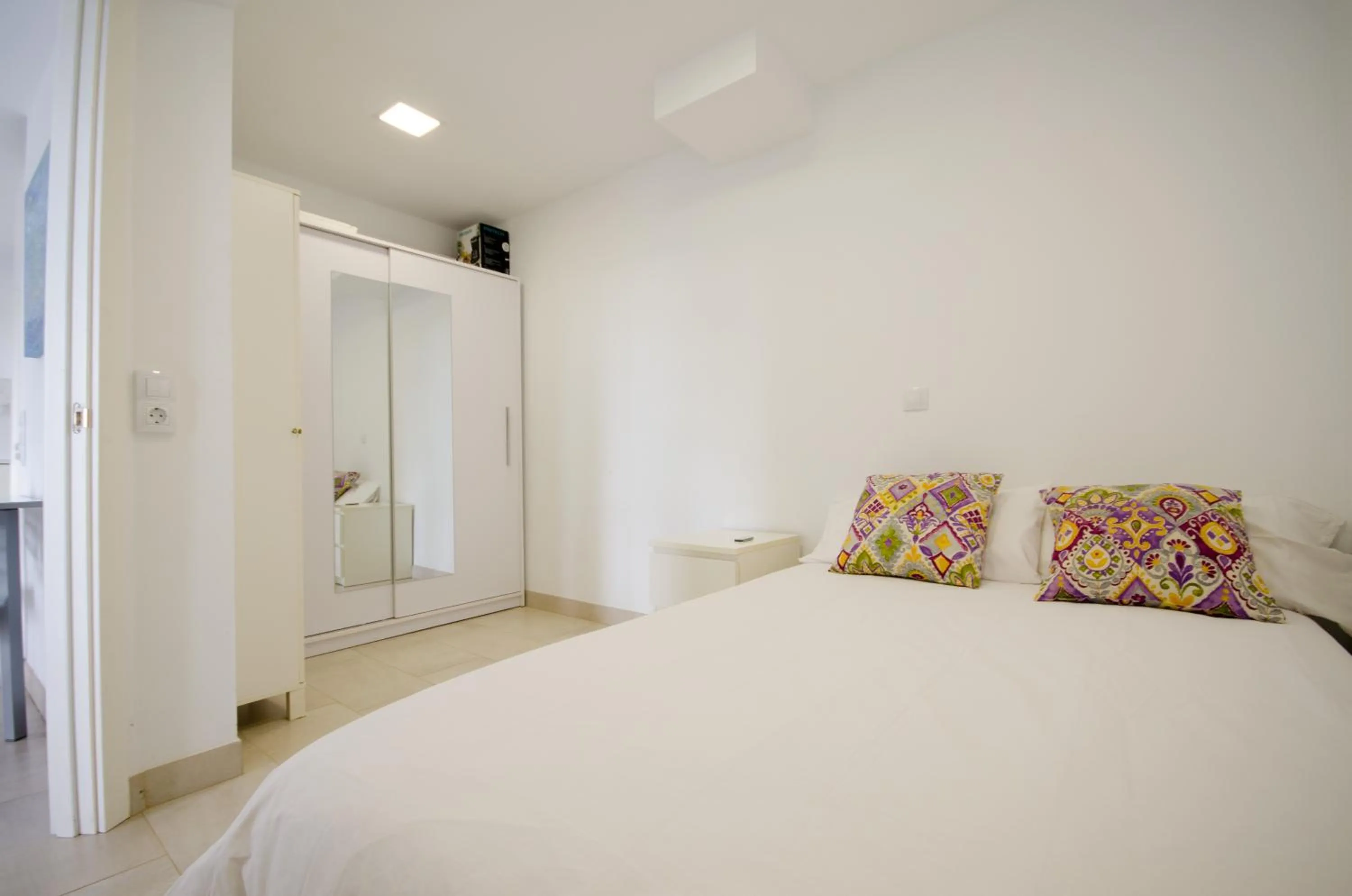 Bedroom, Bed in Holiday apartment with direct sea promenade access