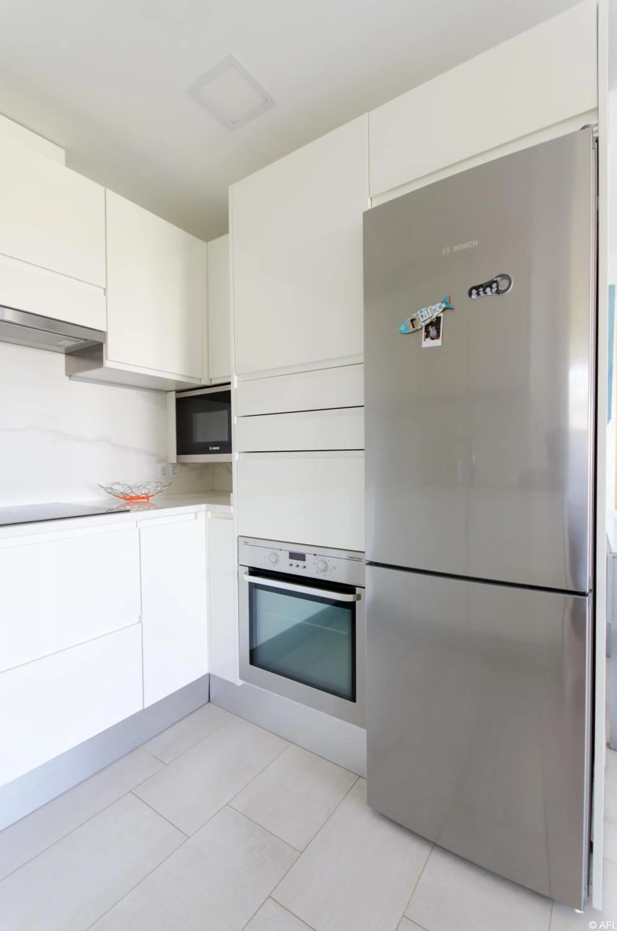 Kitchen or kitchenette in Holiday apartment with direct sea promenade access