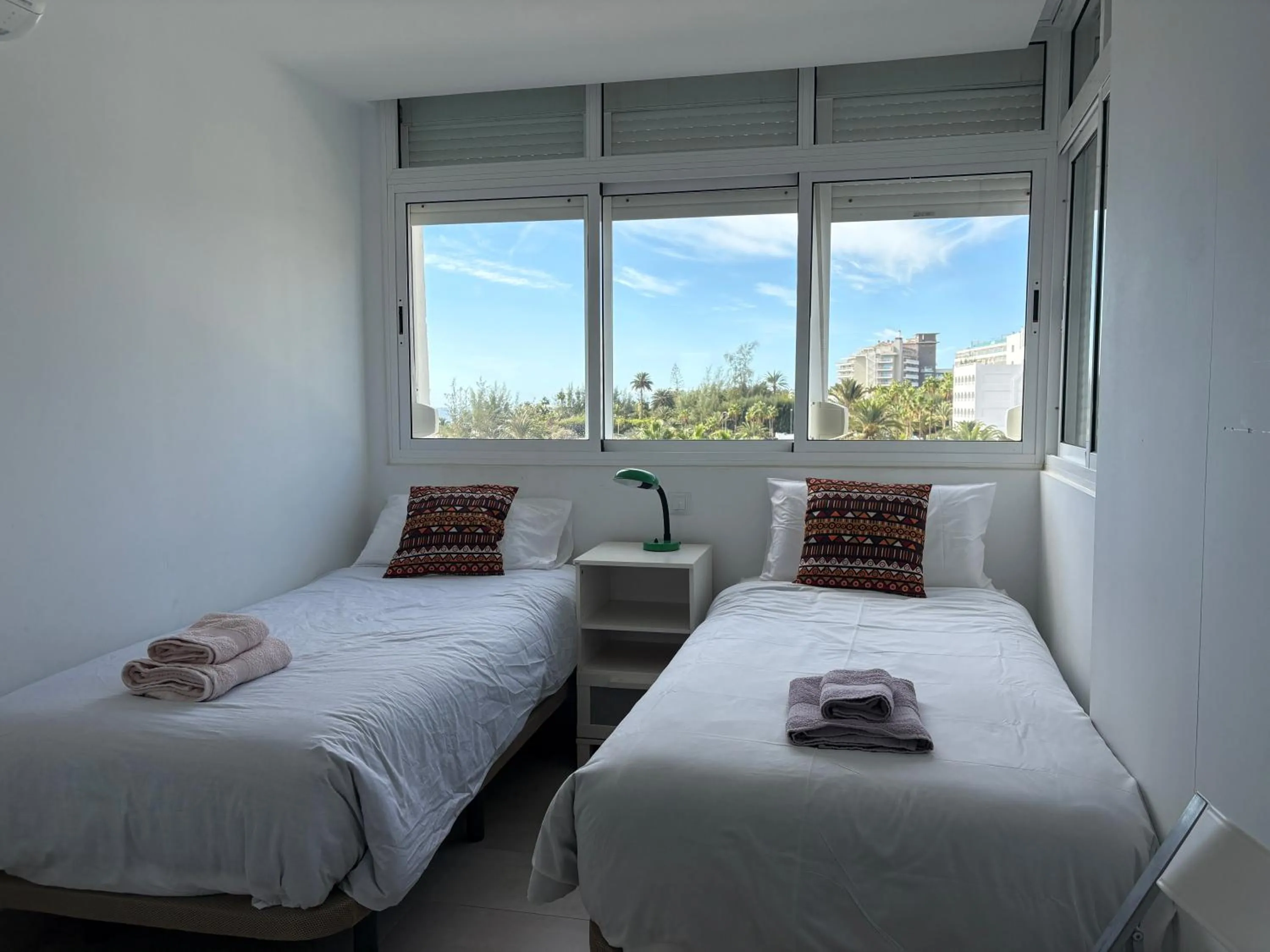 Bedroom, Bed in Holiday apartment with direct sea promenade access