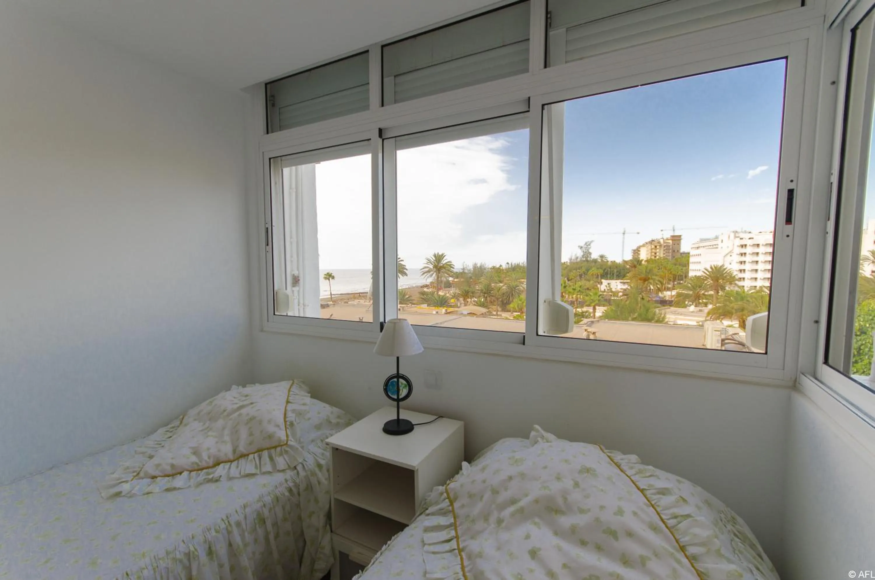 Bedroom, Bed in Holiday apartment with direct sea promenade access