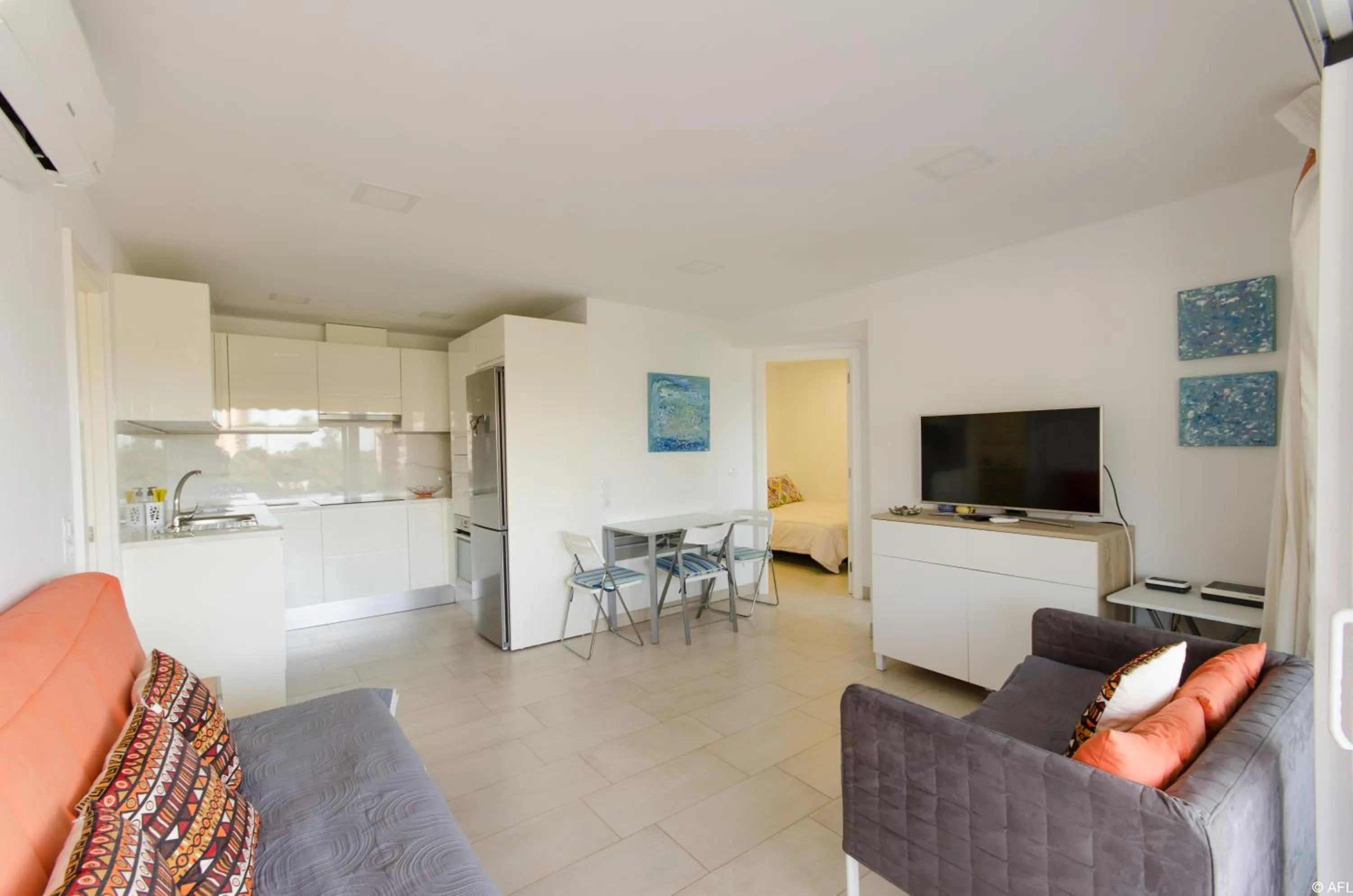 Living room in Holiday apartment with direct sea promenade access