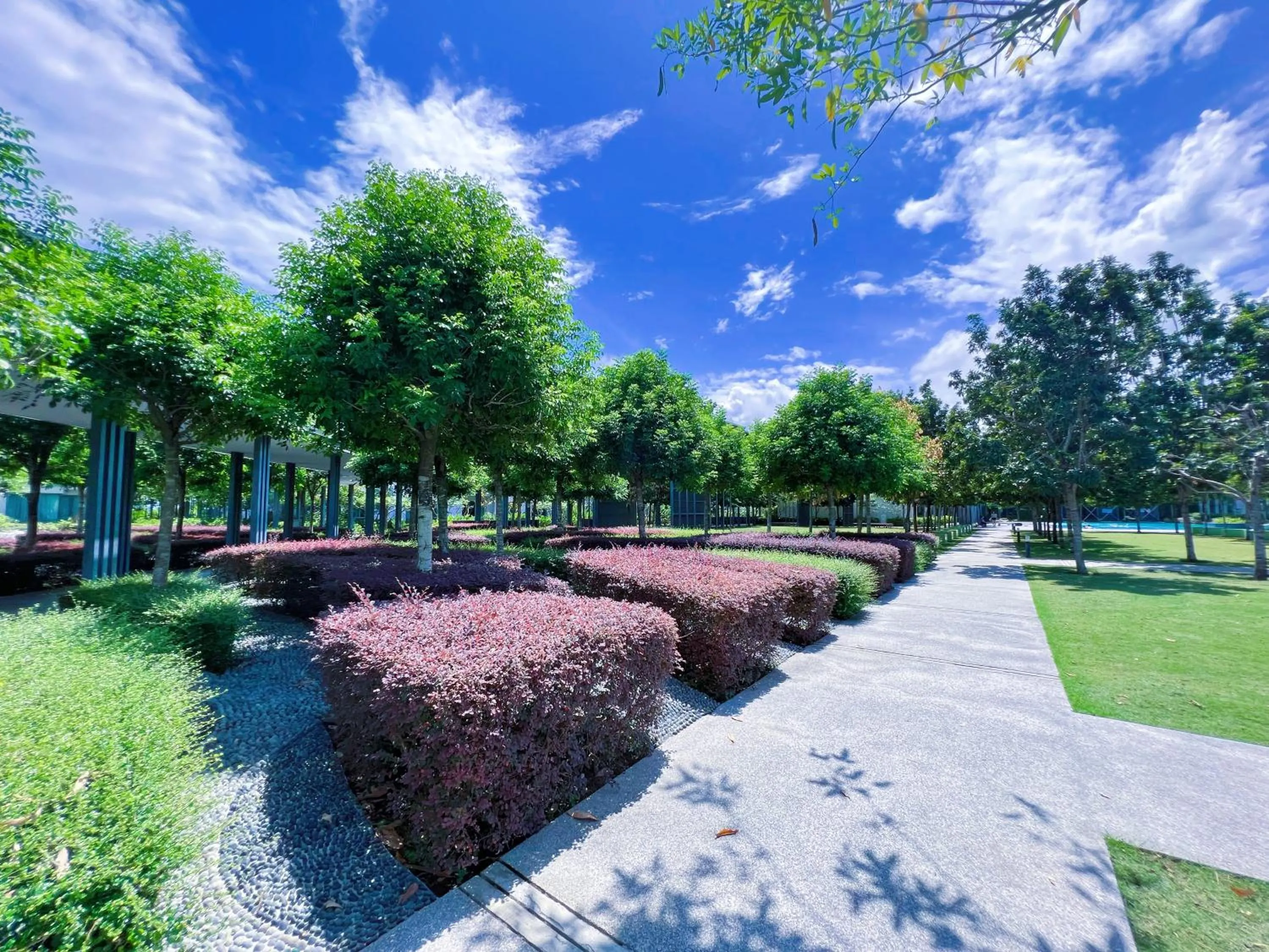 Garden view in Haiya homestay Imago Shopping Mall 海雅民宿Imago购物 广场