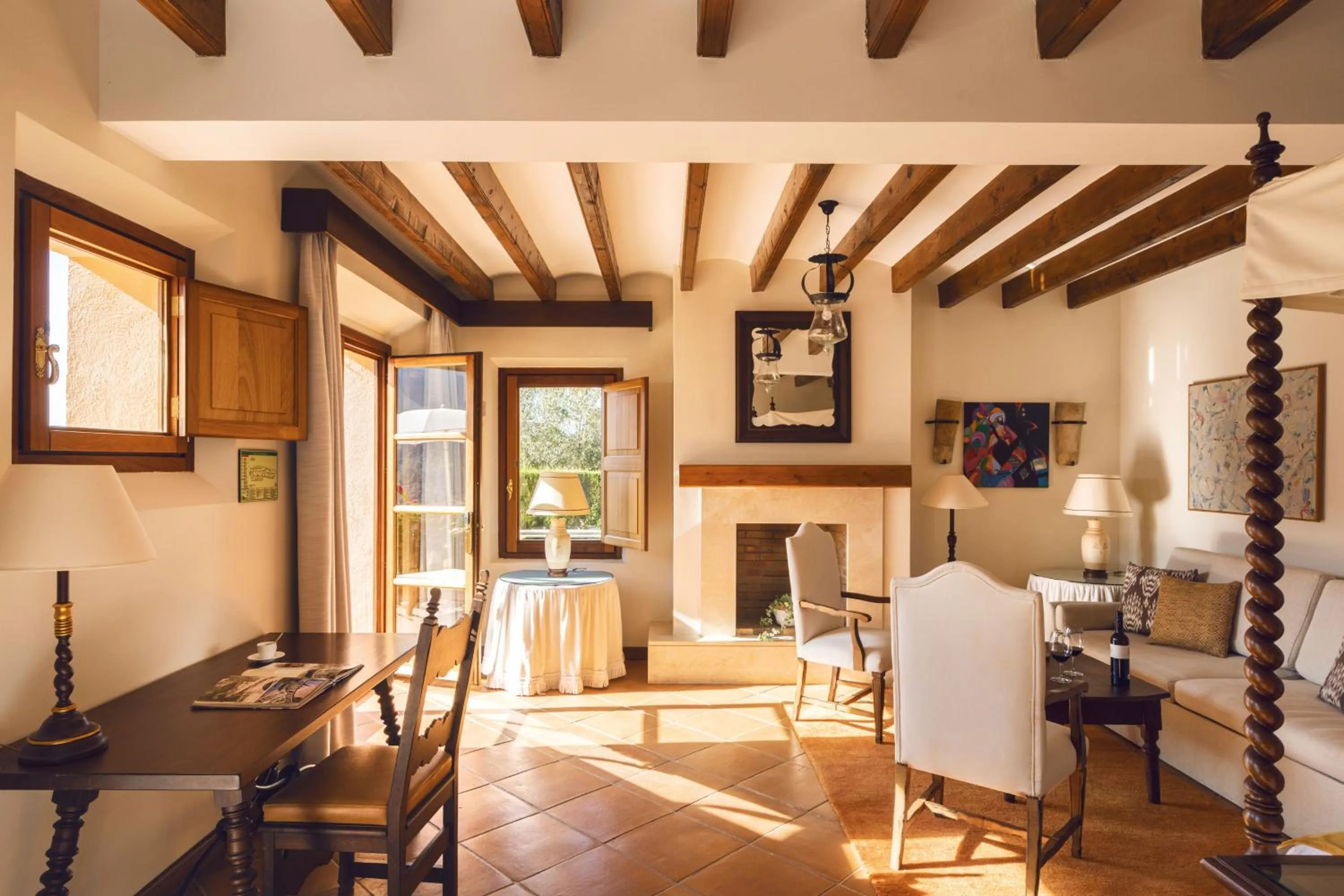 Living room in La Residencia, A Belmond Hotel, Mallorca