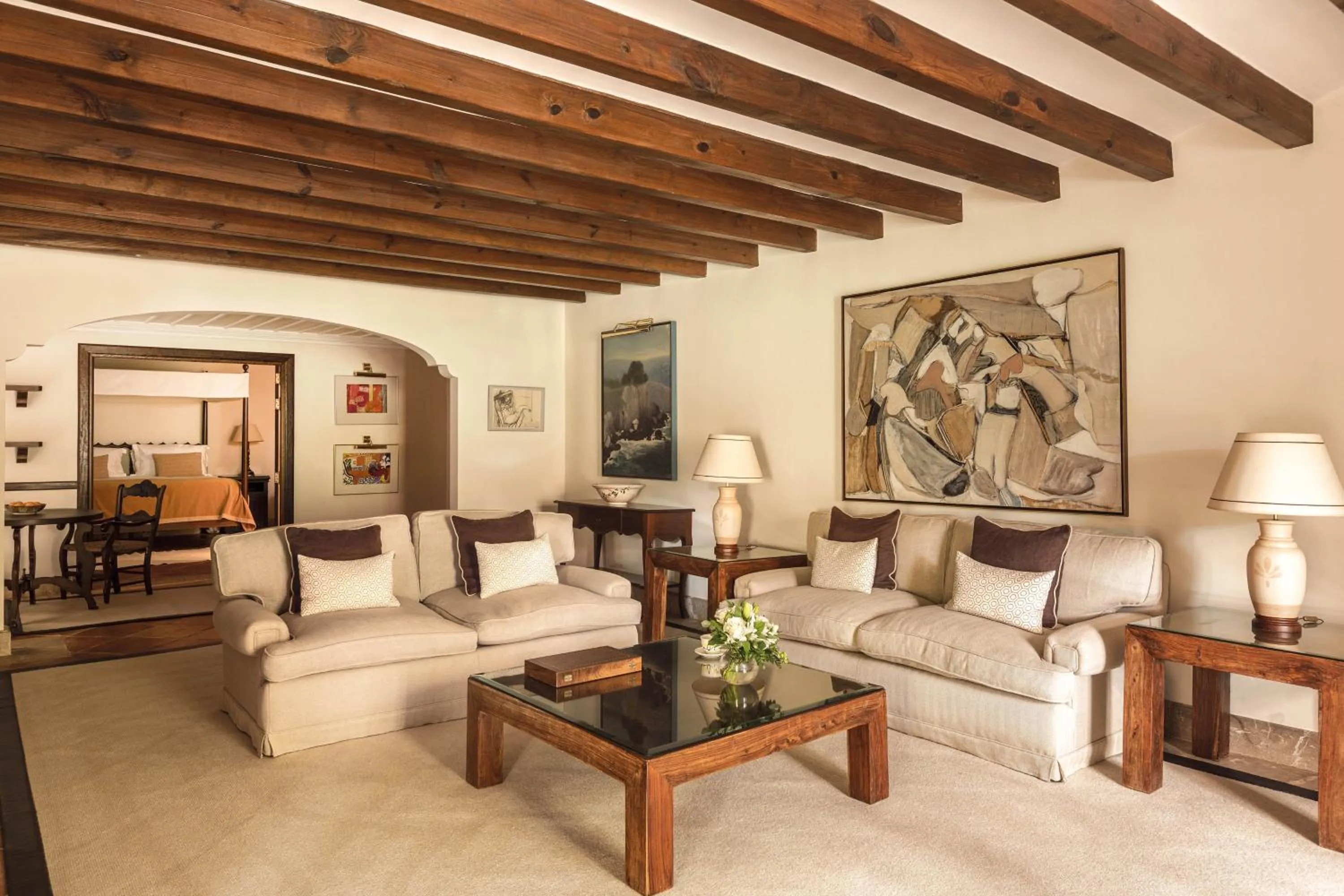 Living room in La Residencia, A Belmond Hotel, Mallorca